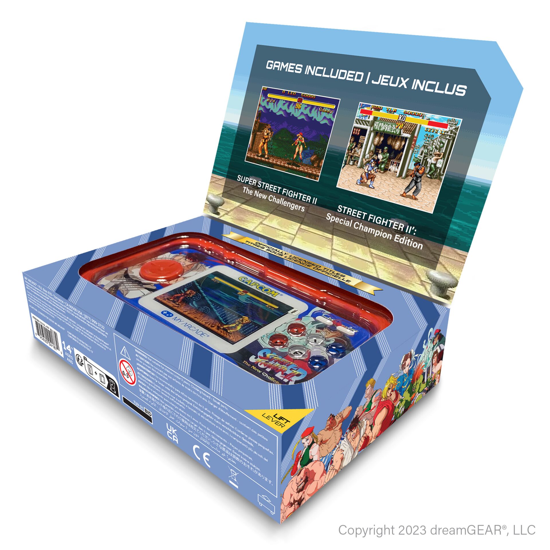 Handheld-Konsole, Arkade, rechteckig, beleuchtet, Knöpfe