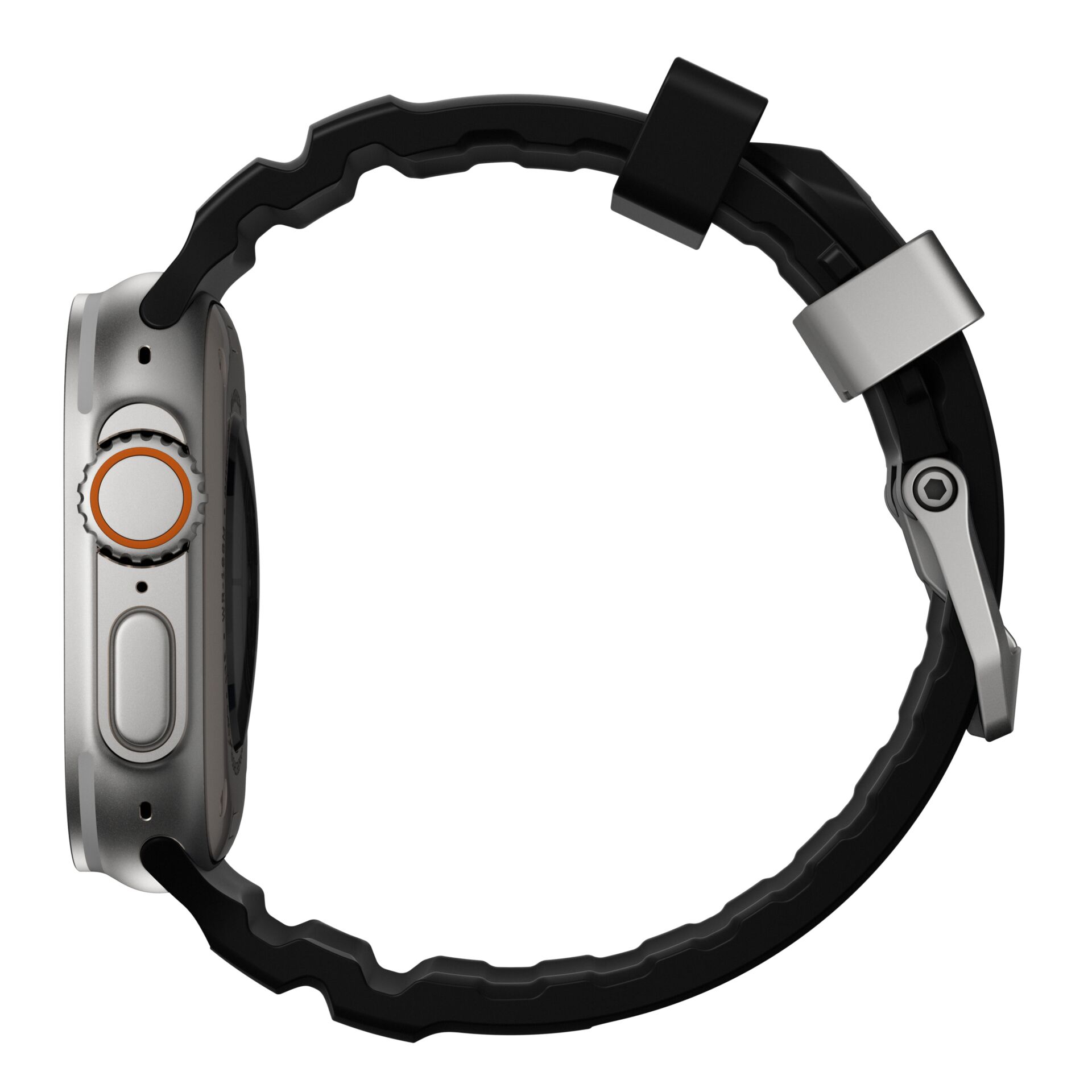 Armband, Uhrenarmband, Gummiarmband, Schwarz, Riemen