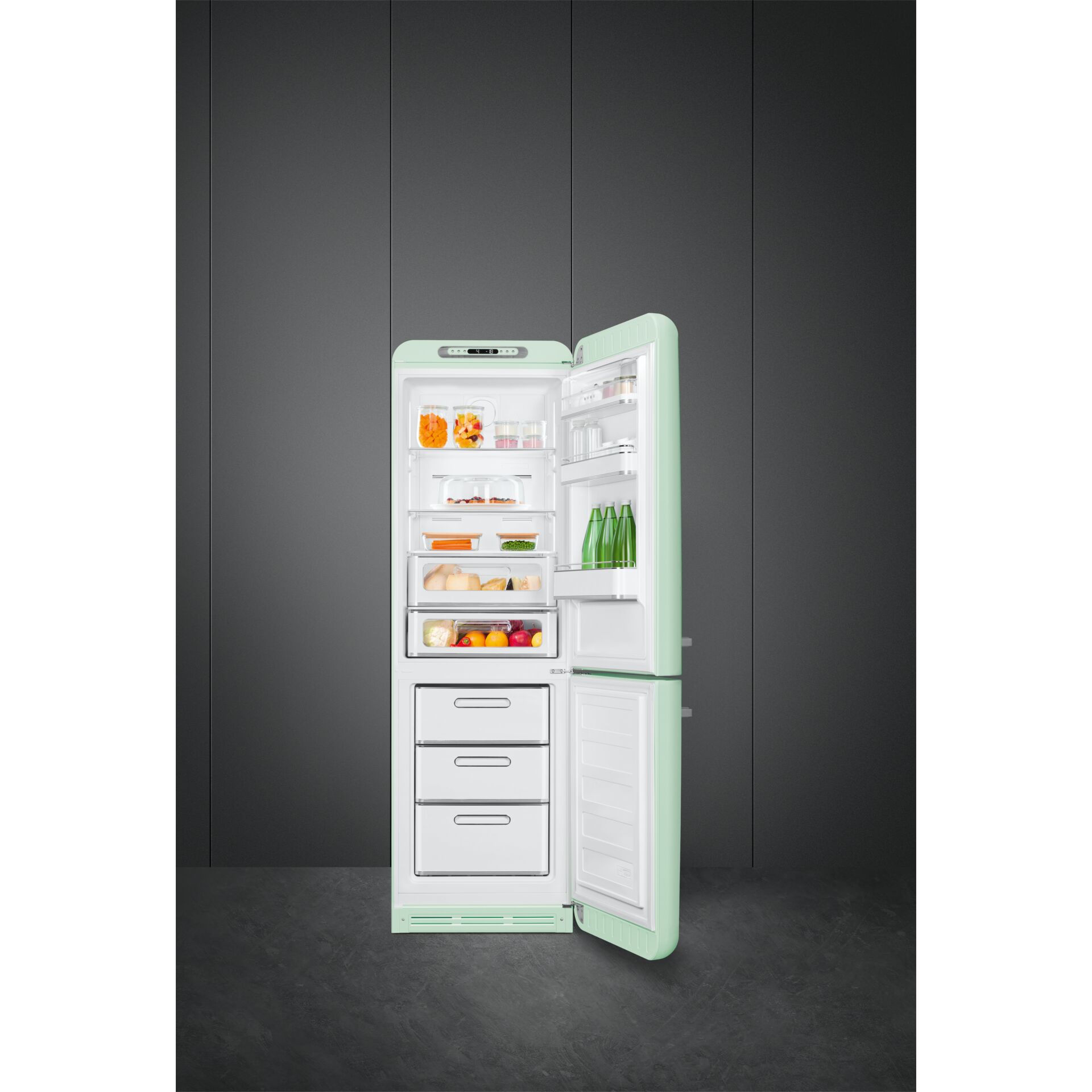 Kühlschrank, Kühl-Gefrier-Kombination, Pastellgrün, Spurenelemente