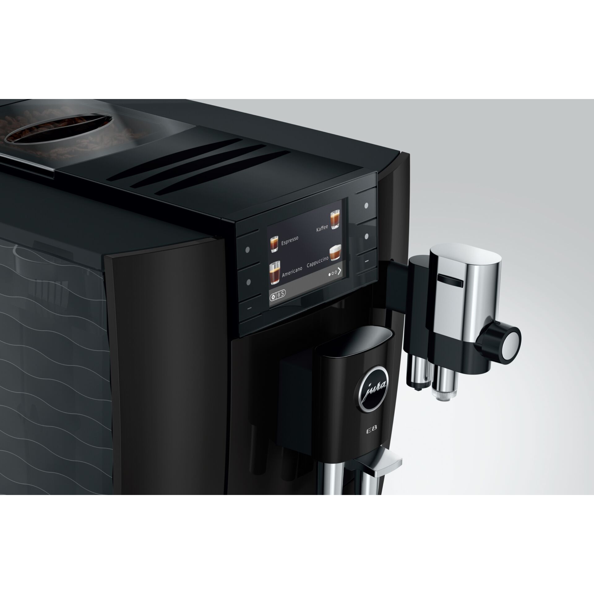 Kaffeemaschine, Espresso Maschine, Wassertank, Touchscreen, Kaffeeausgabe