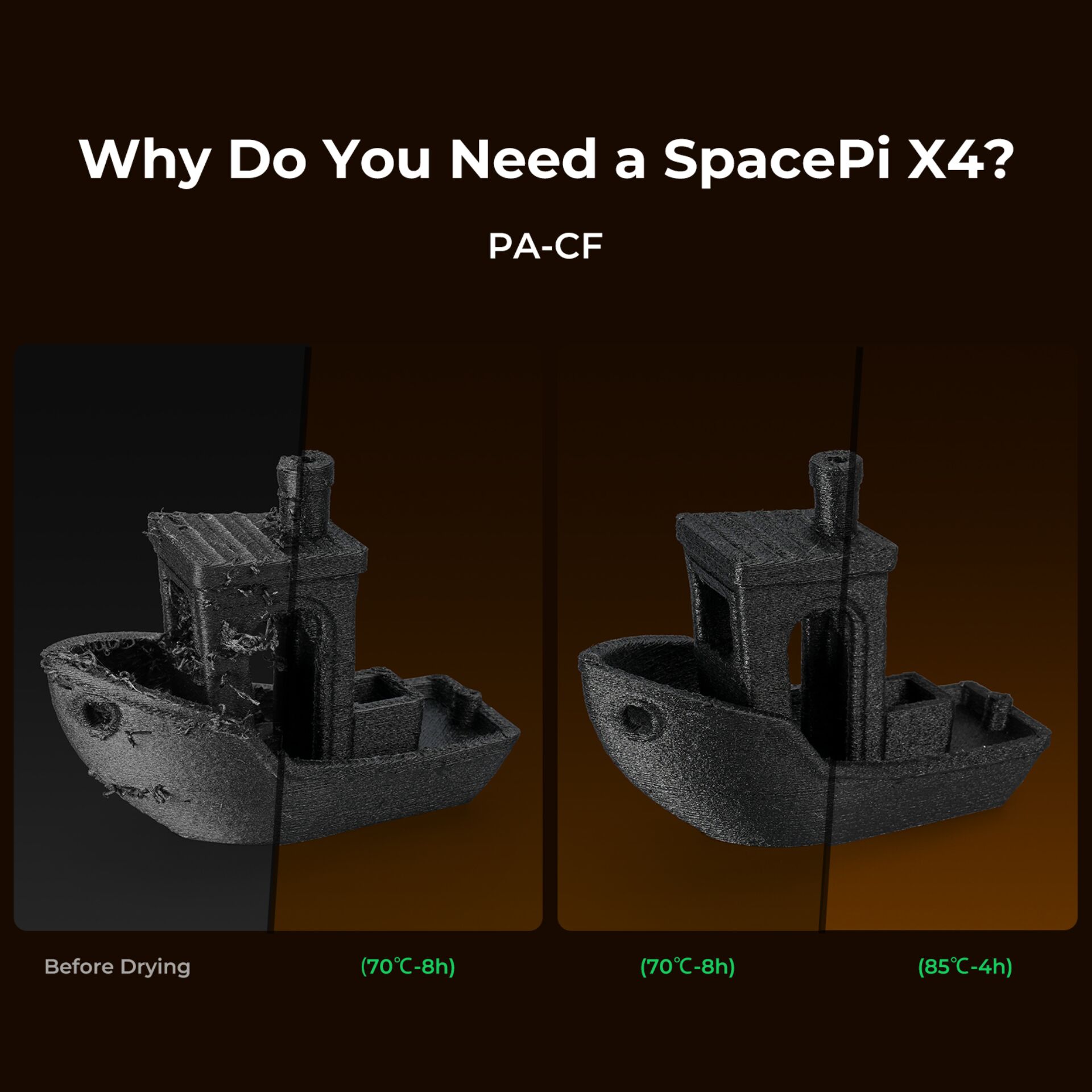 3D Spielzeugboot, Modellschiff, schwarzes Boot, Trocknungsprozess, Pausebild
