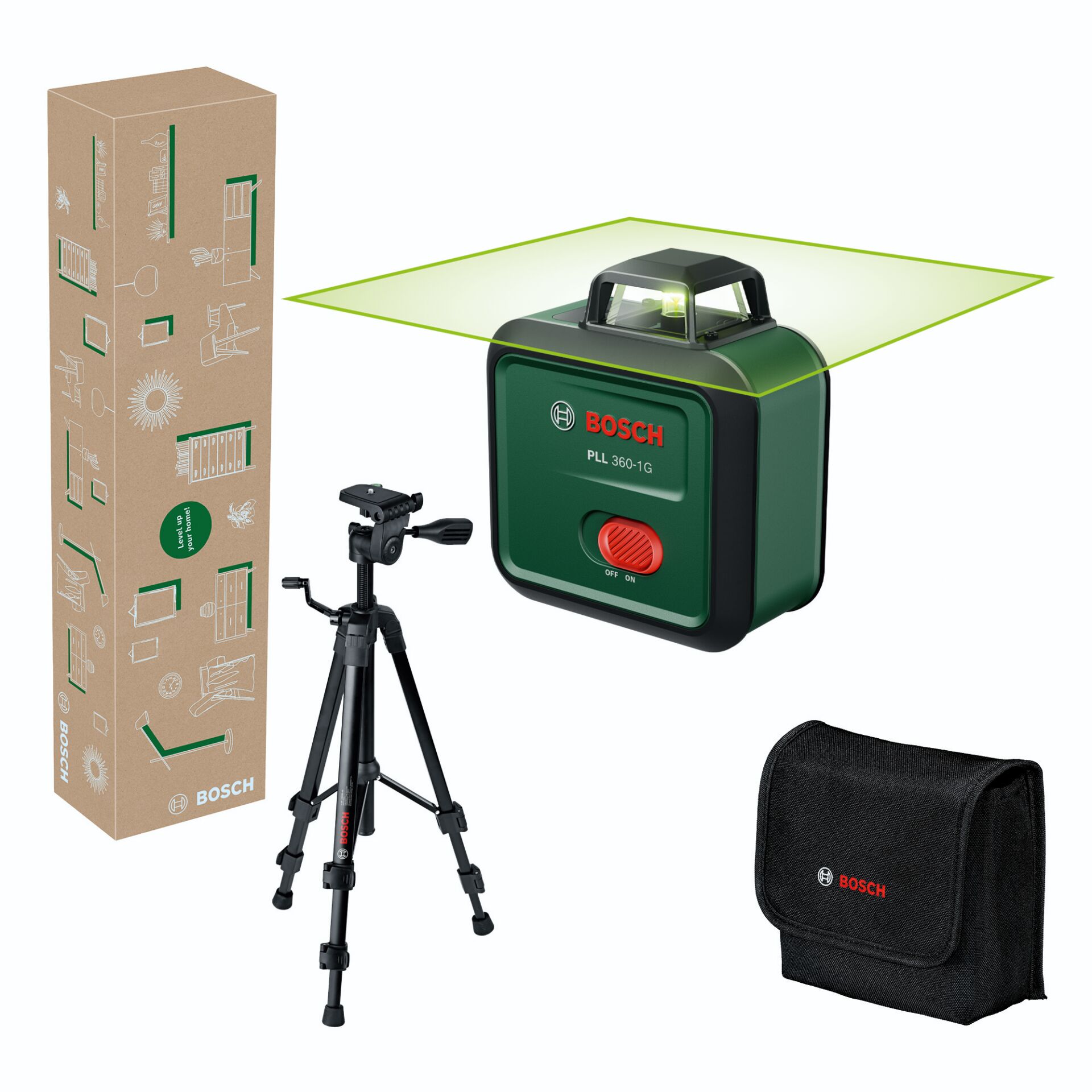 Stativ, Bohr?, Lasermessgerät?, Kamera-Stativ?, Bosch PLL 360-1G
