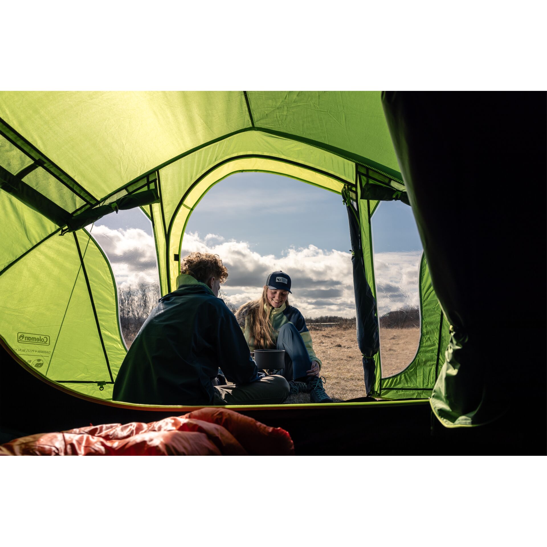 Draußen, Unterschlupf, Zelt, Portrait, Campen