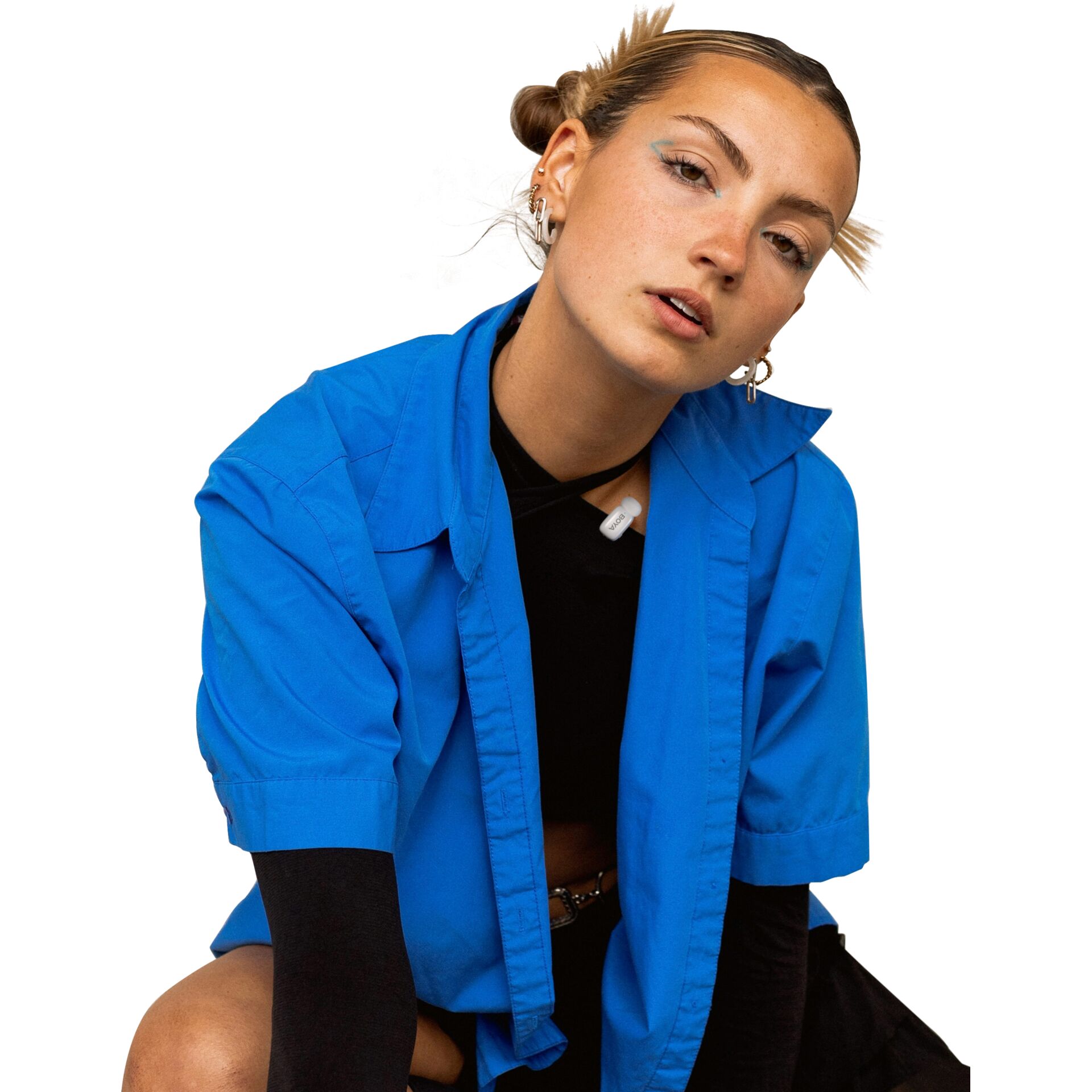 blaues hemd, oversize-hemd, kurzeärmliges hemd, stoff-hemd, mode-accessoire