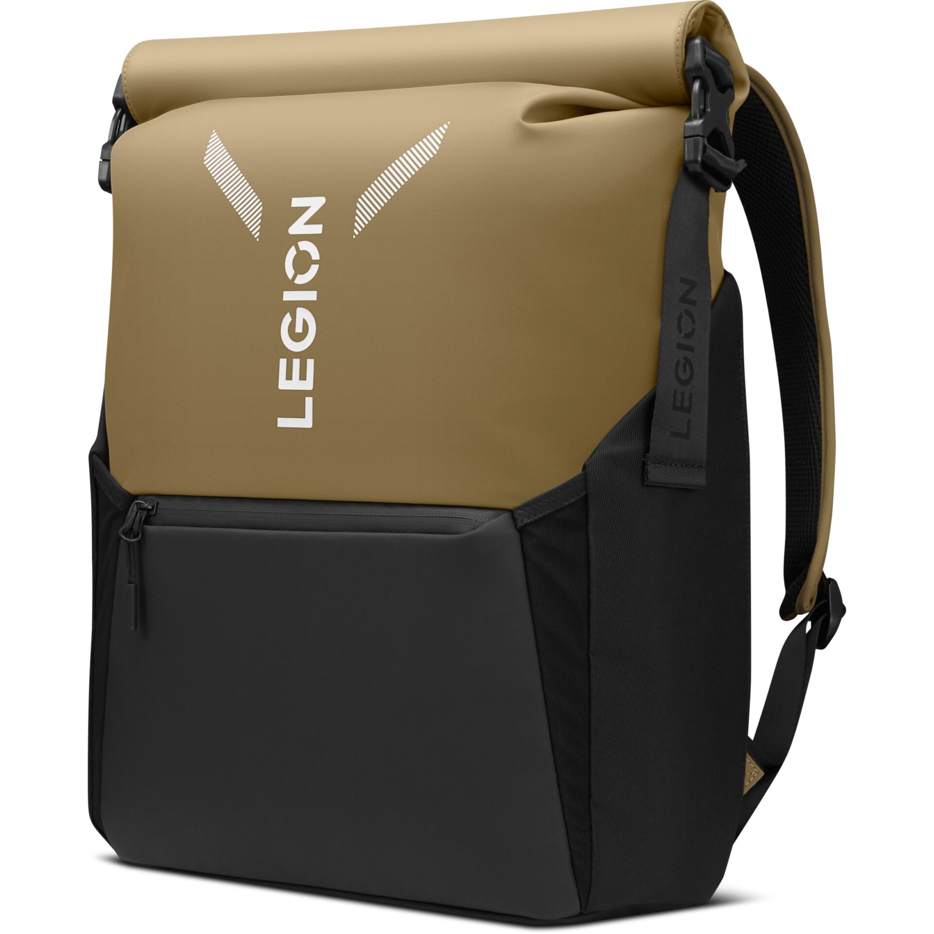 Rucksack, Umhängetasche, Zweifarbig, Reißverschluss Tasche, Gurtband logo