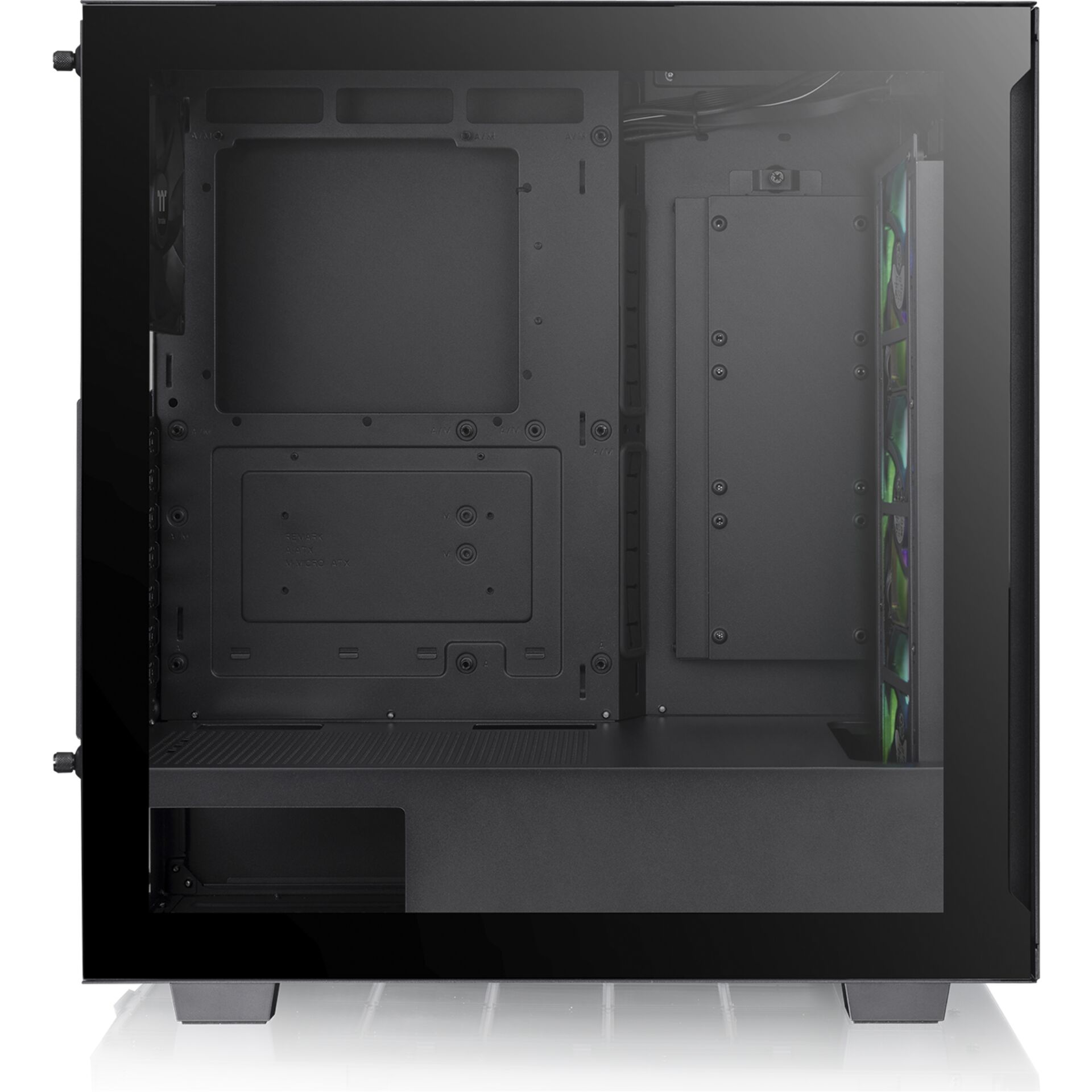 PC-Gehäuse, Mid-Tower, Glasfront, Vorderseite, RGB-Lüfter