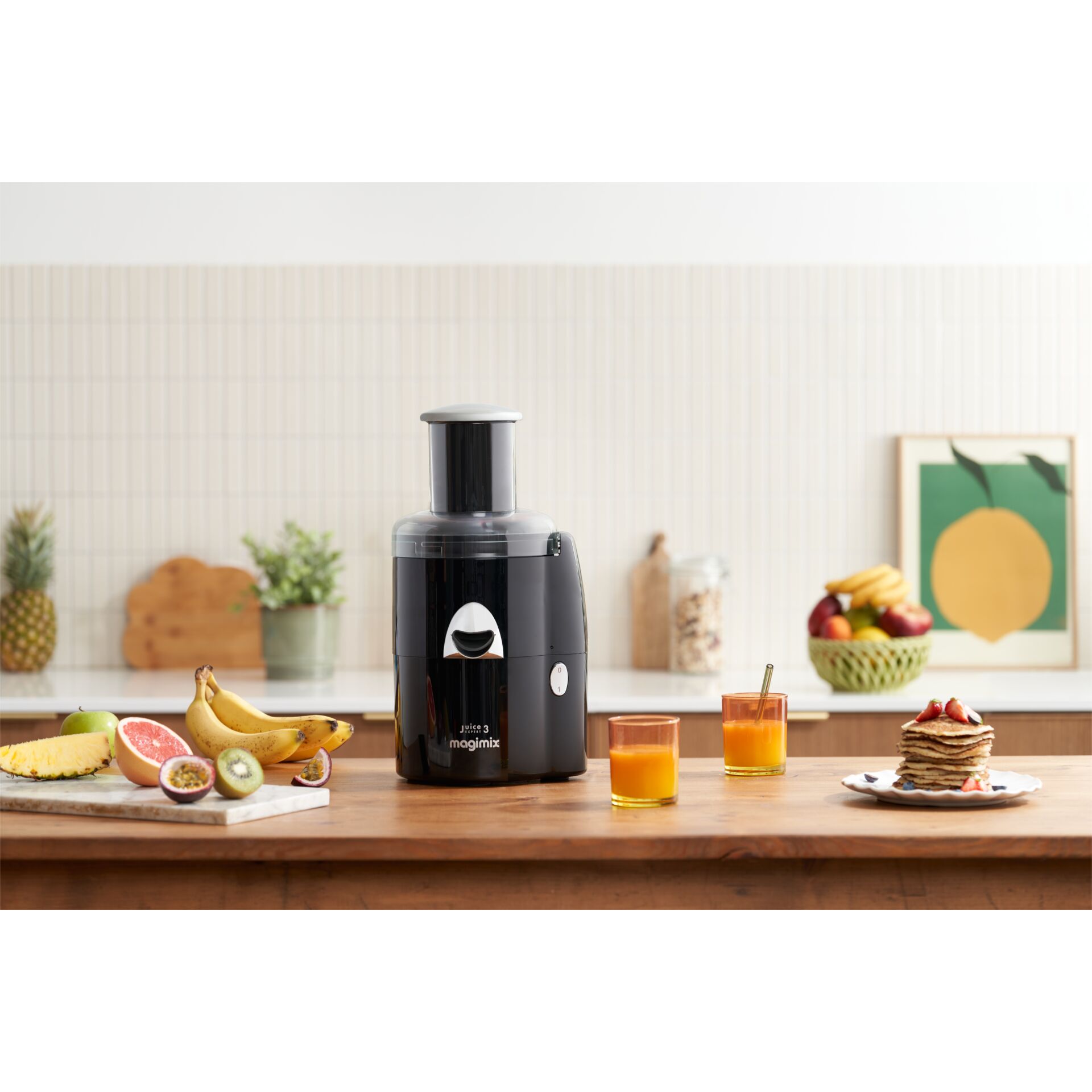 Saftpresse, Juicer, Küchenmaschine, Schwarz, Kompakt