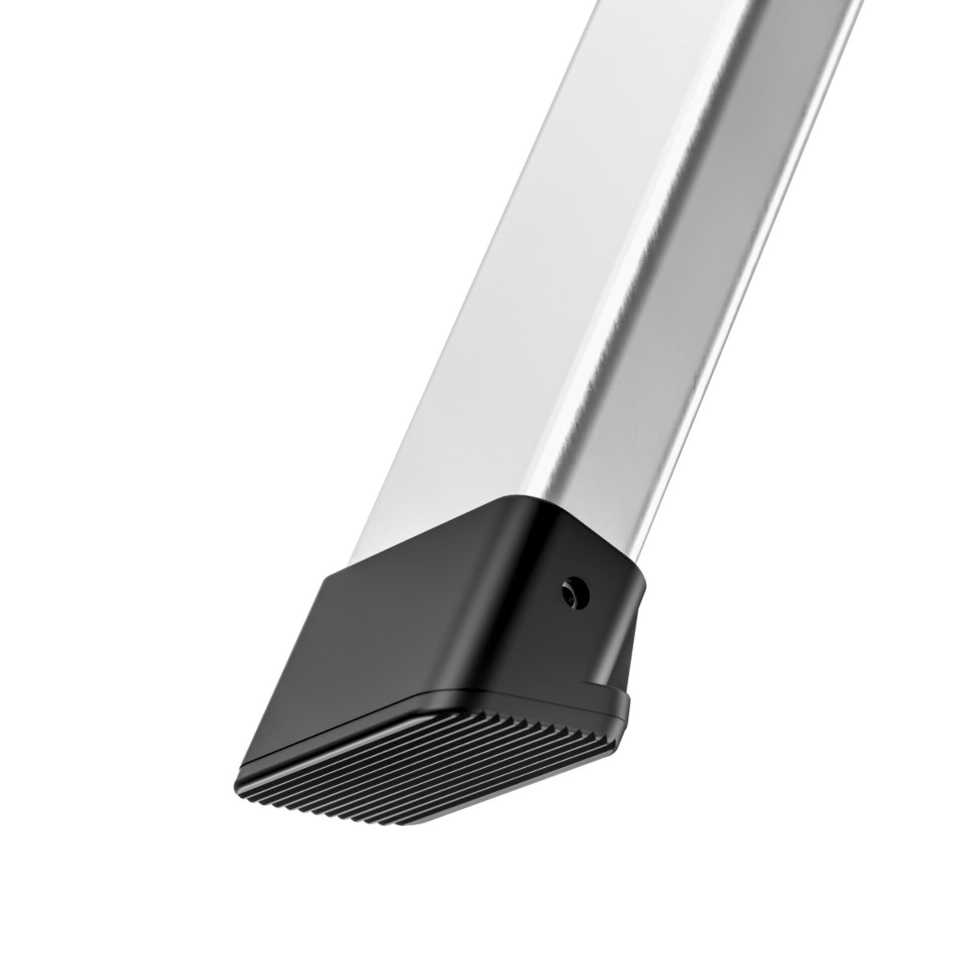 Scherenstativ, ausziehbares Bein, verstellbares Bein, Aluminiumstange, schwarze Endkappe