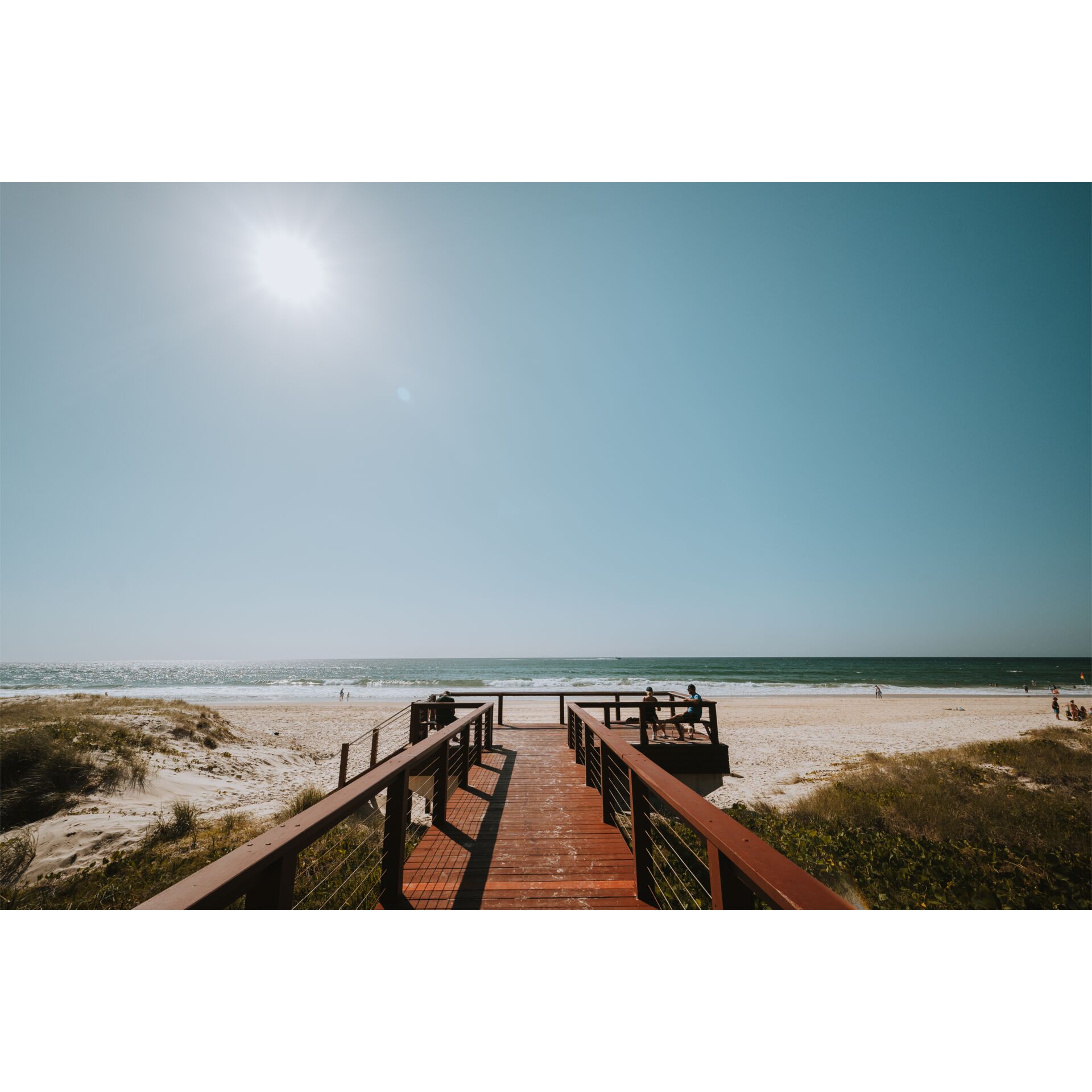 strand, see, pier, holzbrücke, meeresküste