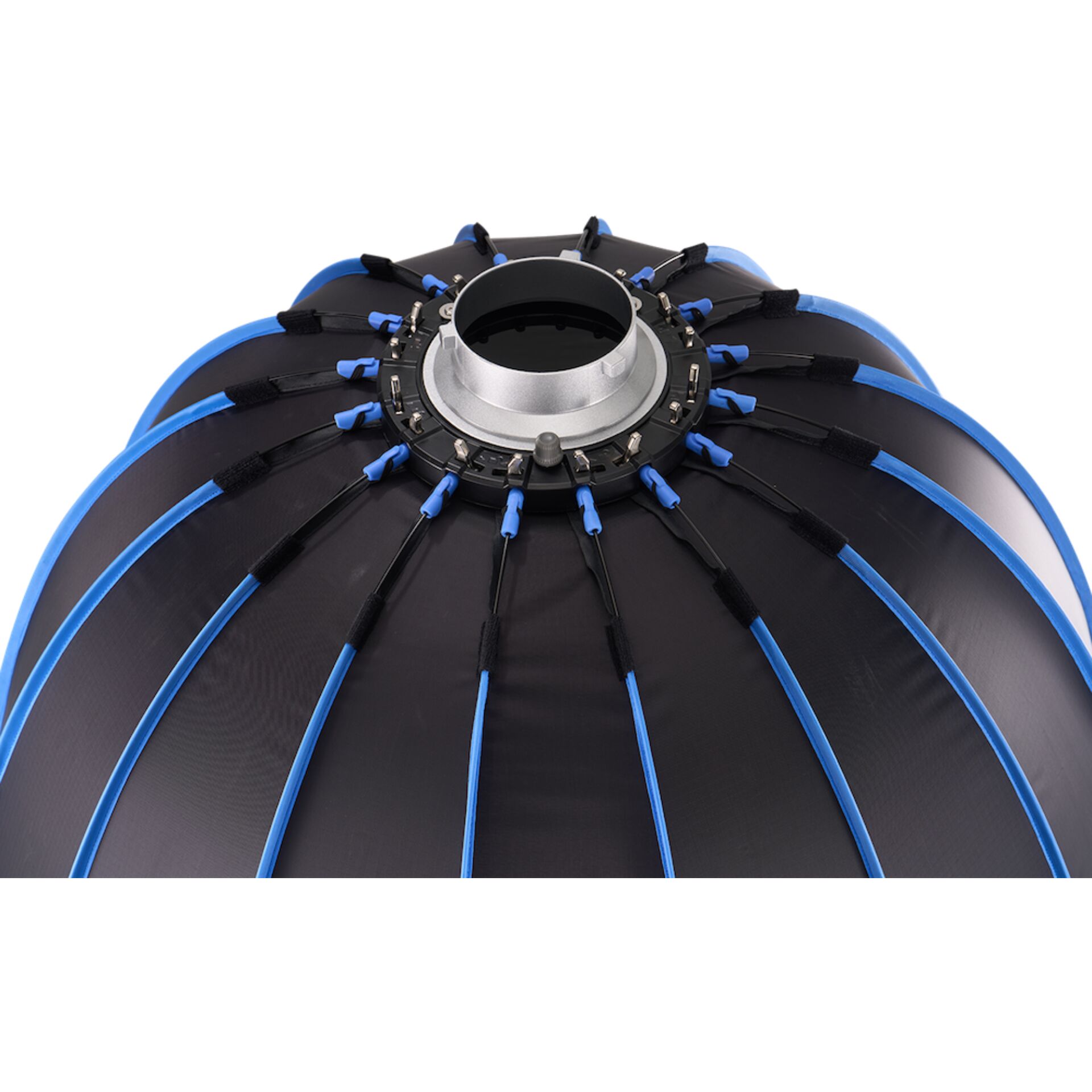 Parabolreflektor, Softbox, Lichtschirm, Zentralhalterung, Schwarz-Blau