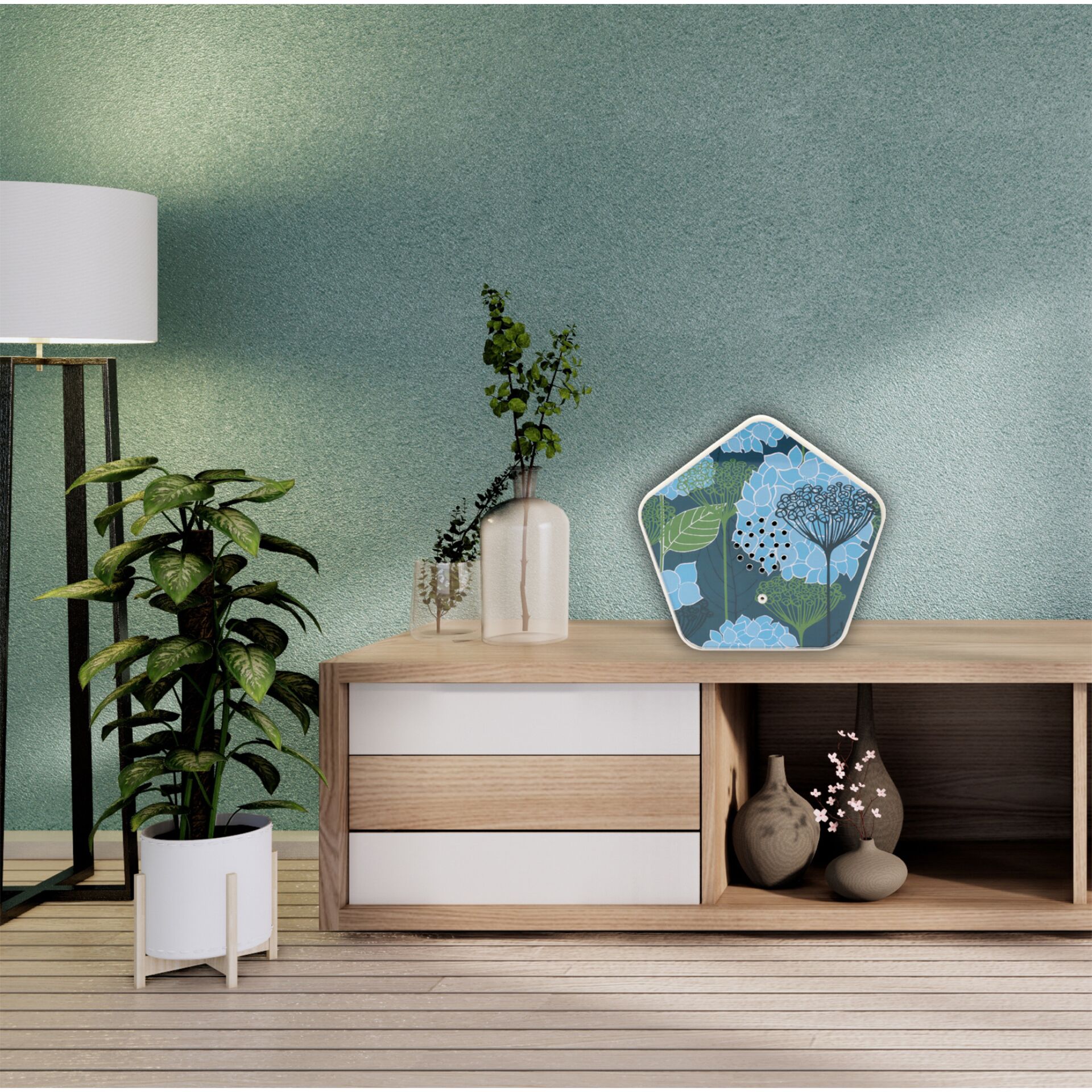Innenarchitektur, Pflanze, Lampe, Topfpflanze, Anrichte