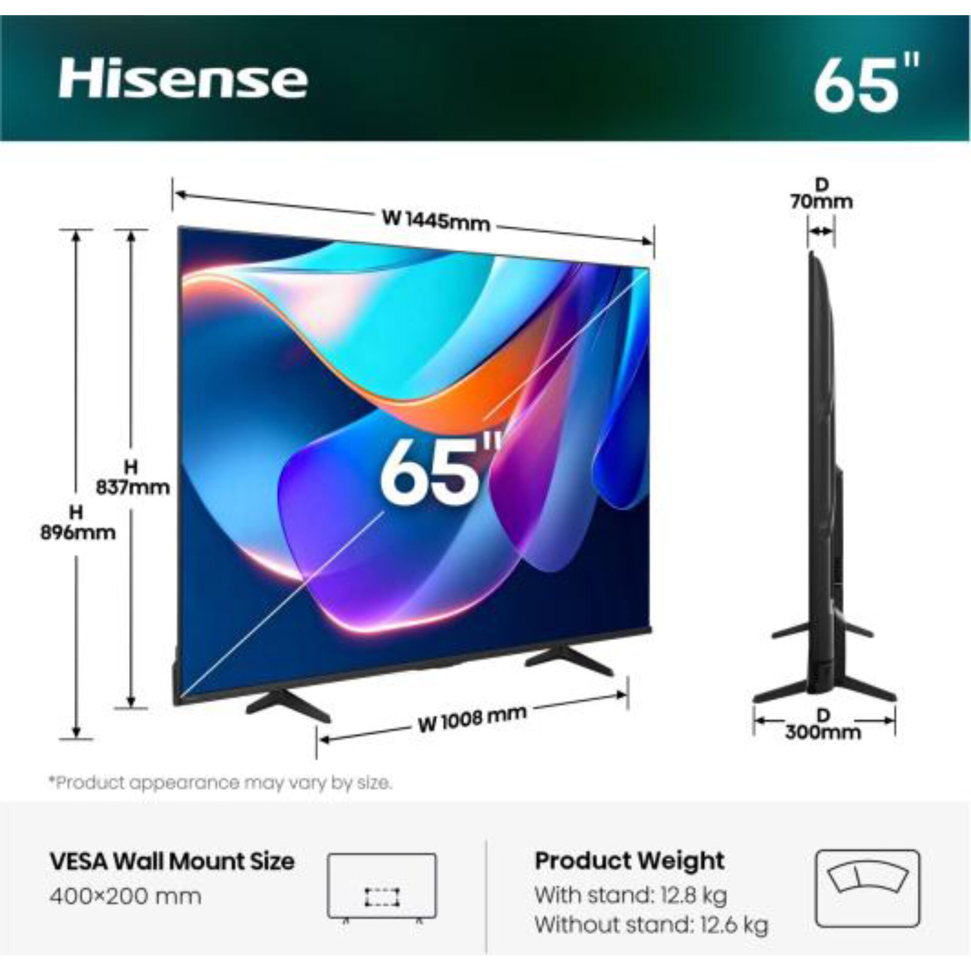 65 Zoll, LED-Fernseher, 4K?, Fernseher, Ständer