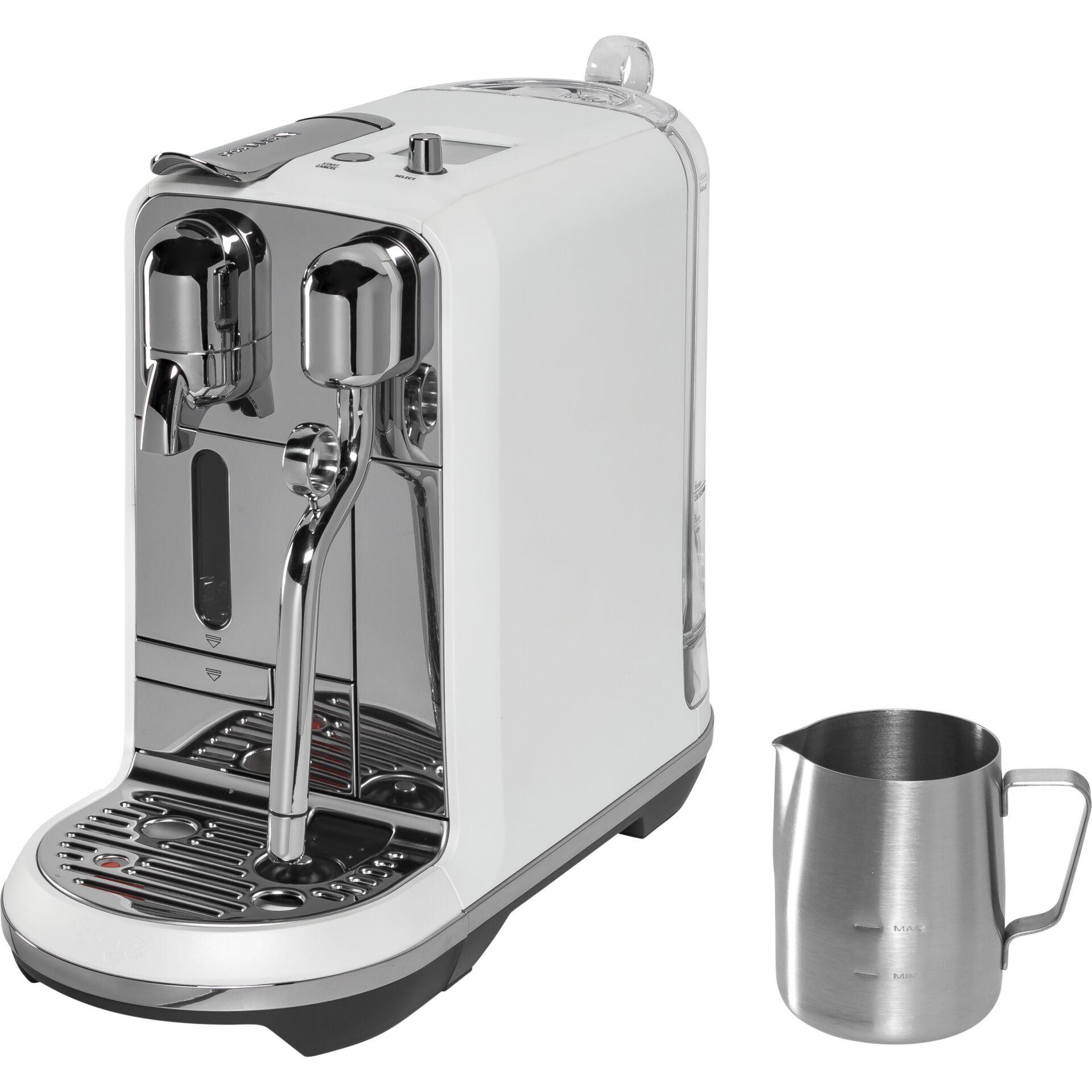 Espressomaschine, Kaffeemaschine, Milchaufschäumer, Chrom, Schaumlanze
