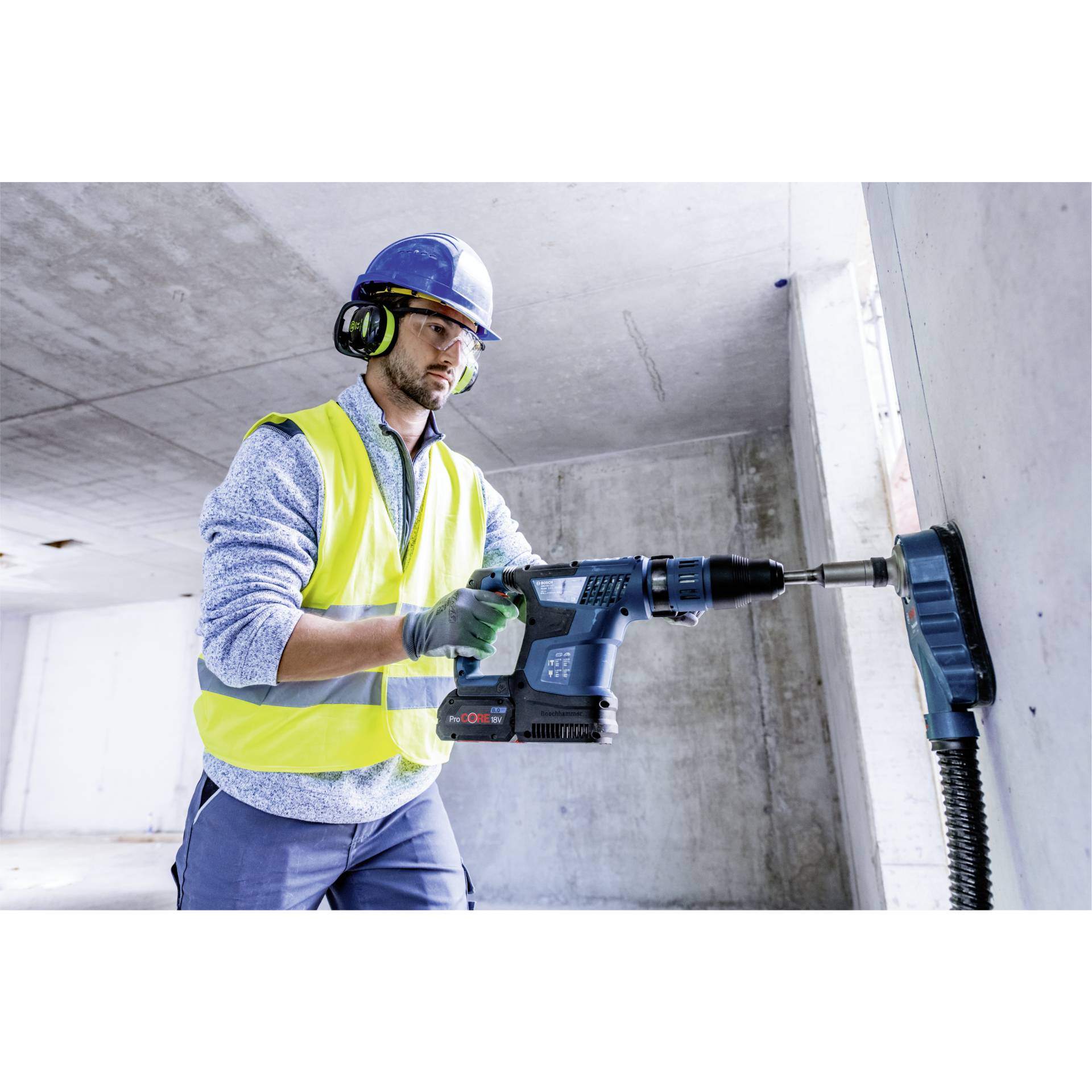 Person, Arbeiter, Elektrische Bohrmaschine, Werkzeug, Handschuh