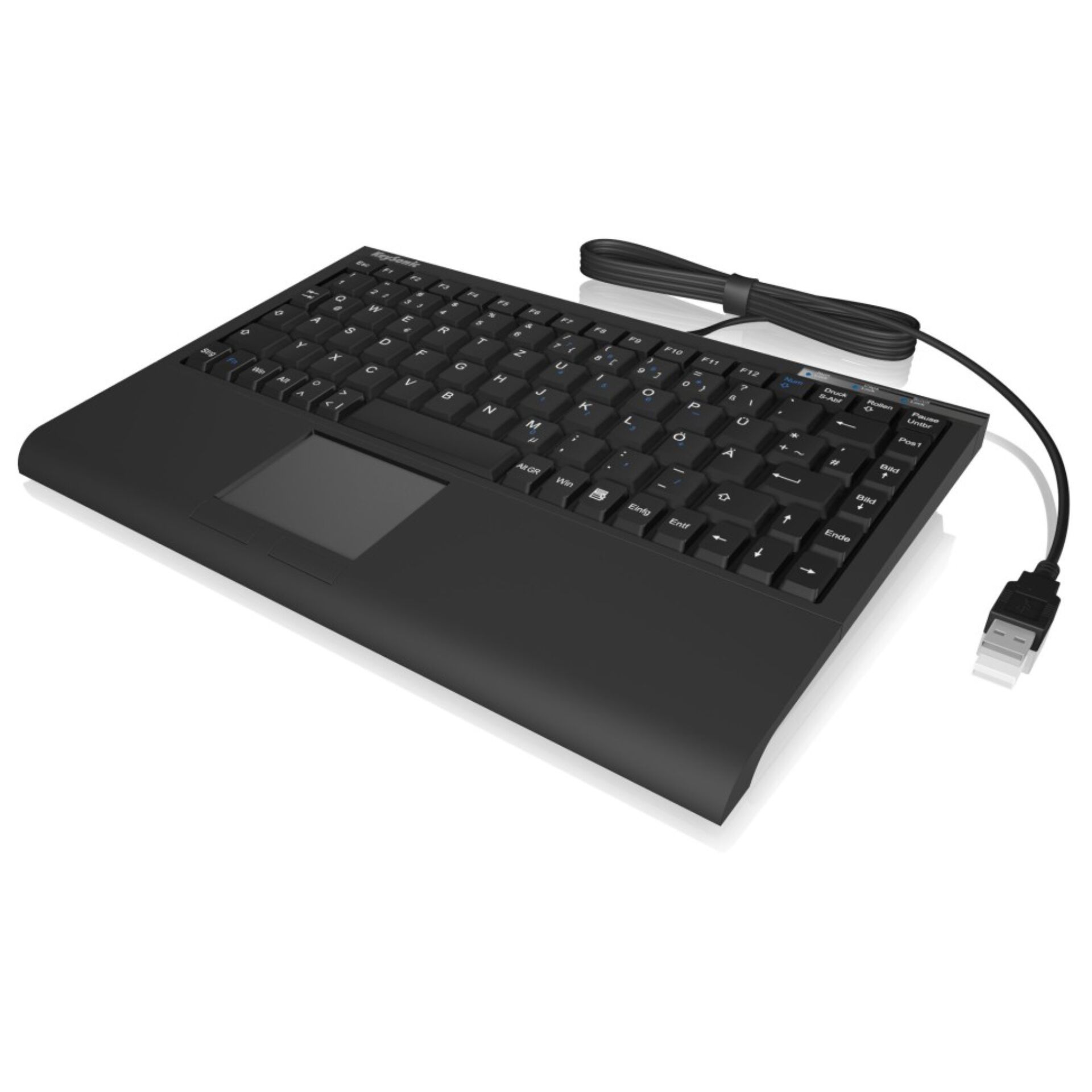 Tastatur, USB-Tastatur, QWERTZ, Kabel, Touch-Pad