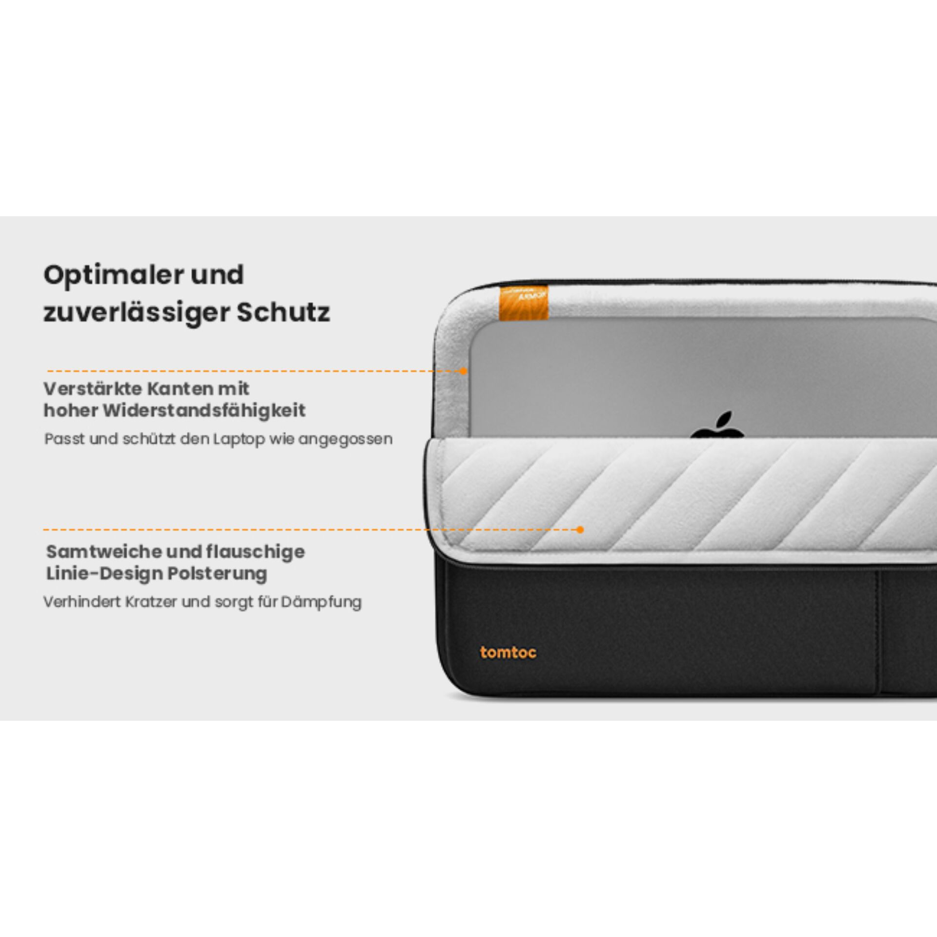 Laptop-Hülle, Schutzhülle Laptop, Laptop-Schutz, Gepolsterte Hülle, Neopren-Optik