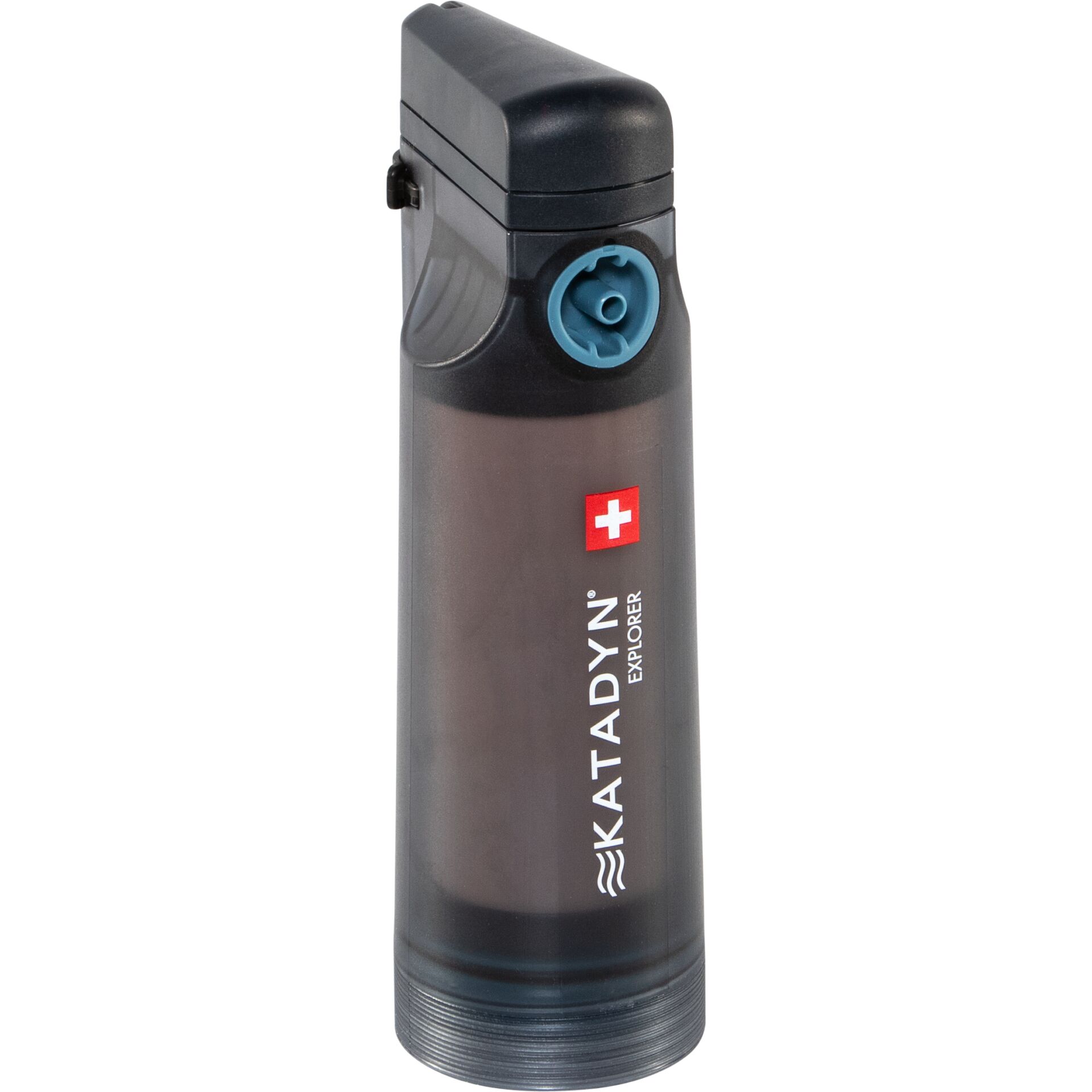 Wasserflasche, Trinkflasche, Schwarz, Transparente Flasche, KATALYDN Explorer