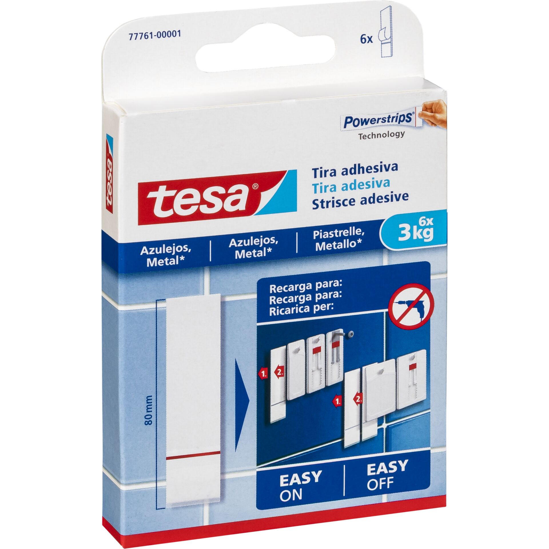 Tesa Klebestreifen 3kg 77761  für Fliesen & Metall