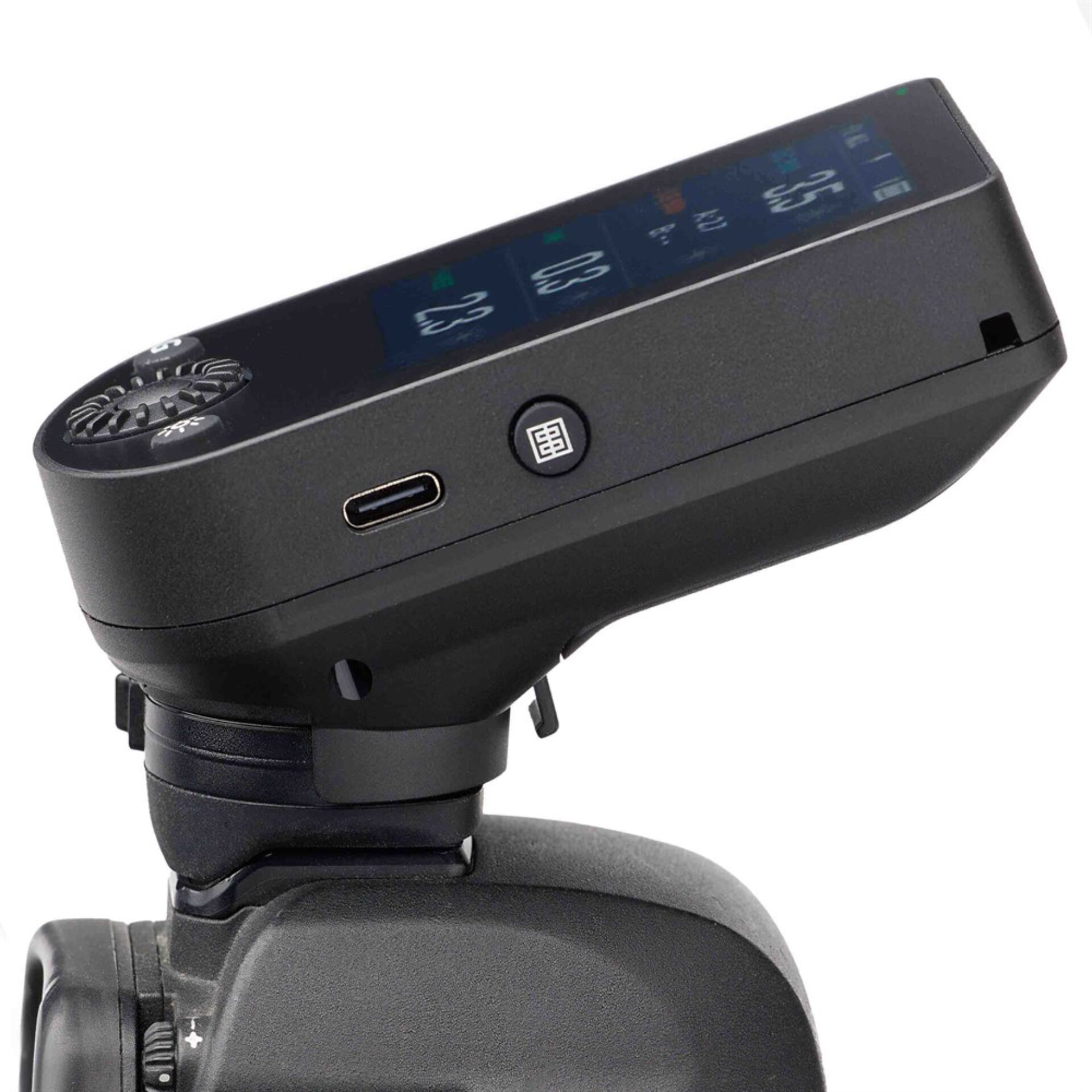 Kamera Blitz, externes Blitzgerät, Blitzschuh,  USB-C, digitales Display