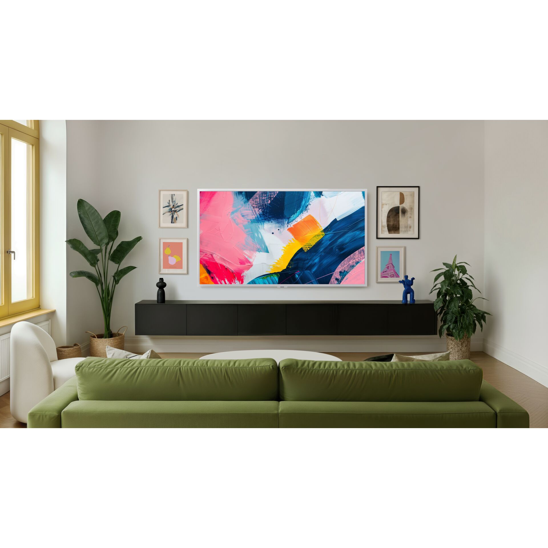  abstrakte kunst,  TV-wandkunst,  farbenfrohes gemälde,  wohnzimmerdeko,  grüne couch