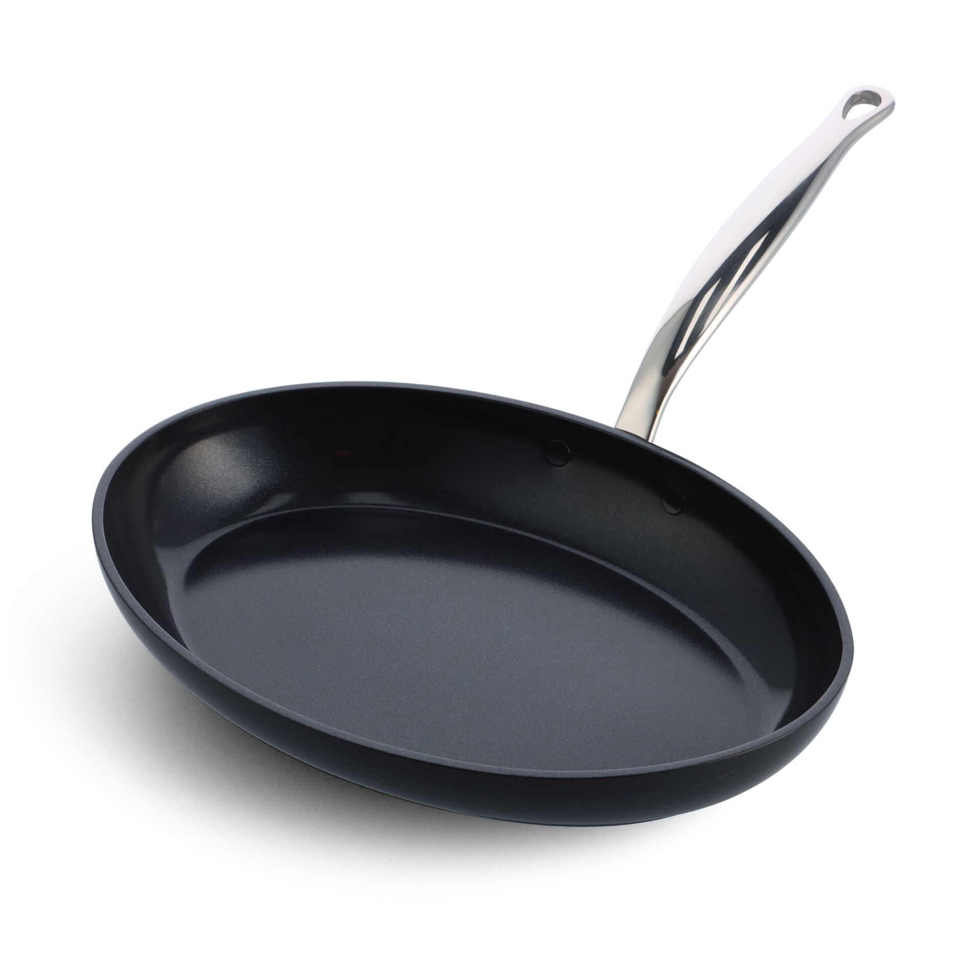 Pfanne, Antihaft, Rührpfanne, Stahlgriff, Schwarz
