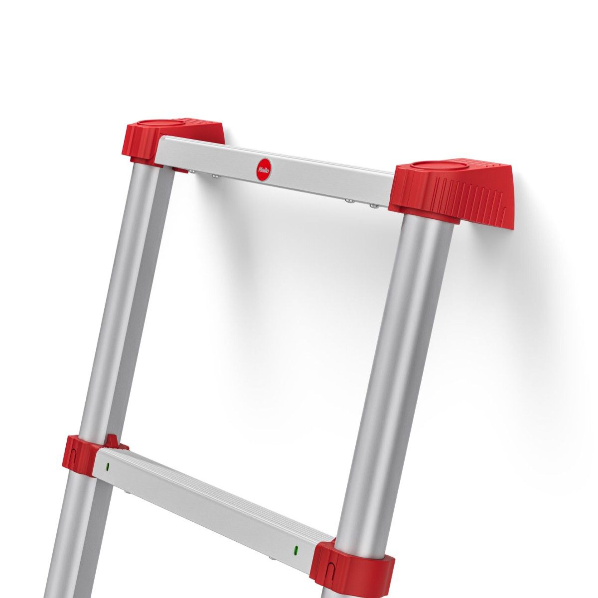 Stufenleiter, Aluminium, rote Kappen, Leiterstufe, leicht