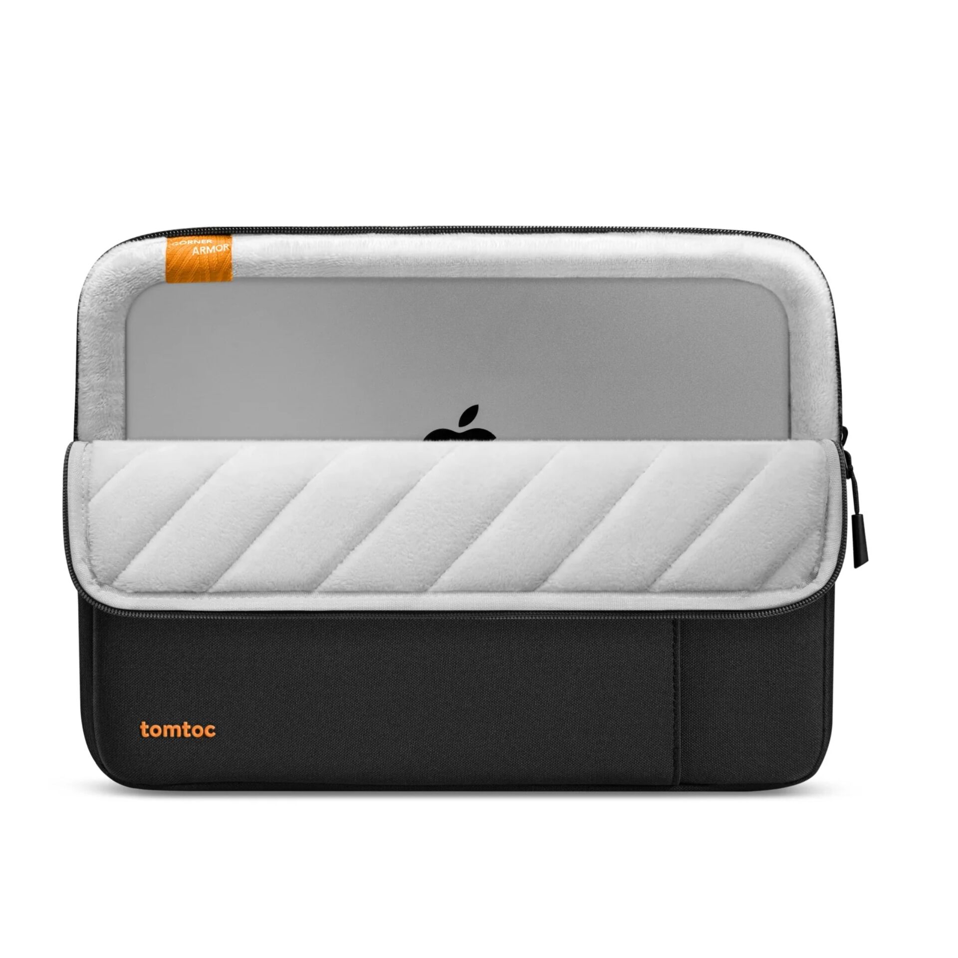 tablet sleeve, tech case, padded pouch, black gray, tomtoc