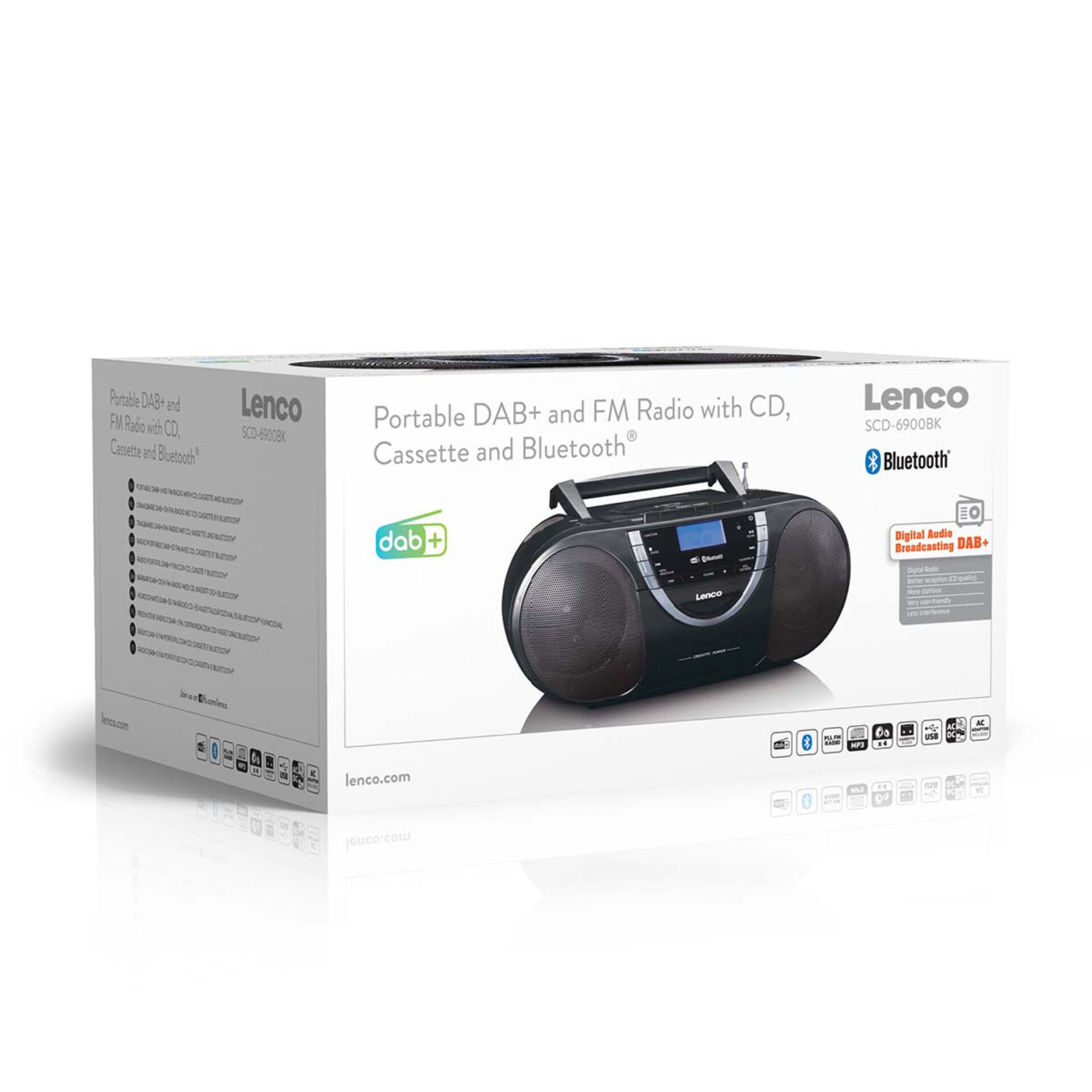 DAB+ Radio, FM Radio, Cassette, Bluetooth, Tragbar