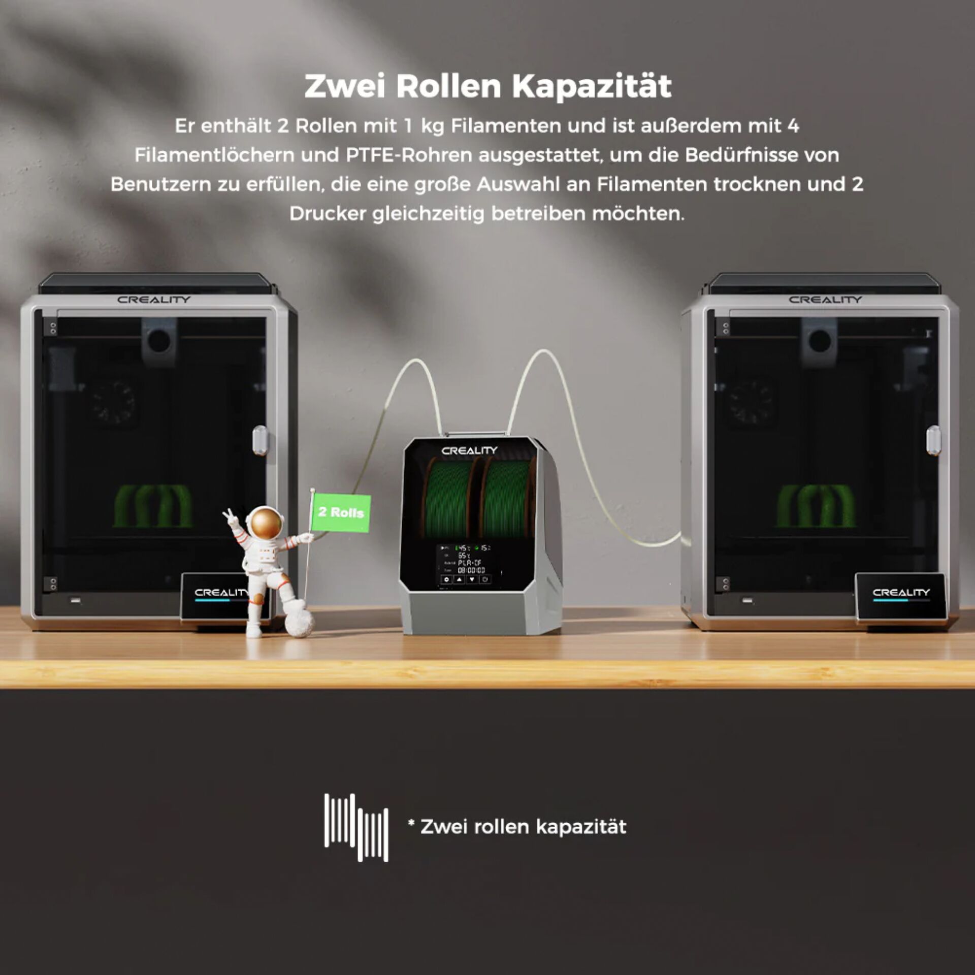 3D-Drucker, Filamentspender, Druckerzubehör, Filament, Two-Roll-System