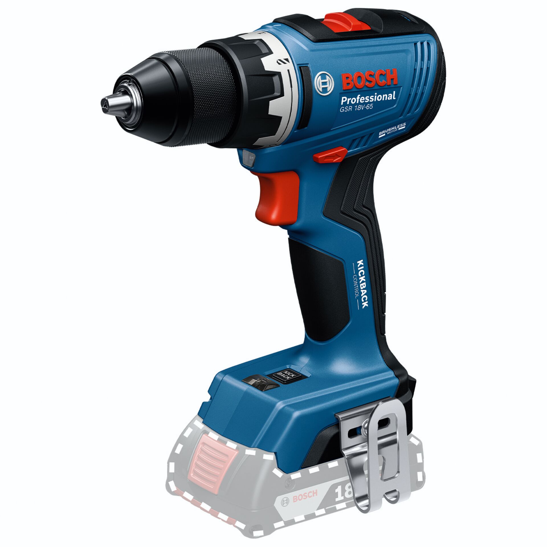 Schlagbohrer, Akku-Bohrschrauber, 18V, Blaue Farbe, Gehäuse mit Griff