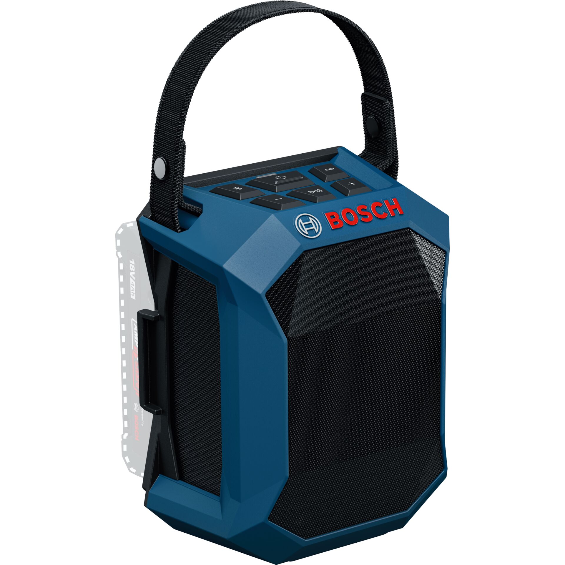 Bluetooth-Lautsprecher, Tragbar, Blau, Lautsprecher mit Tragegriff, USB-C-Aufladung