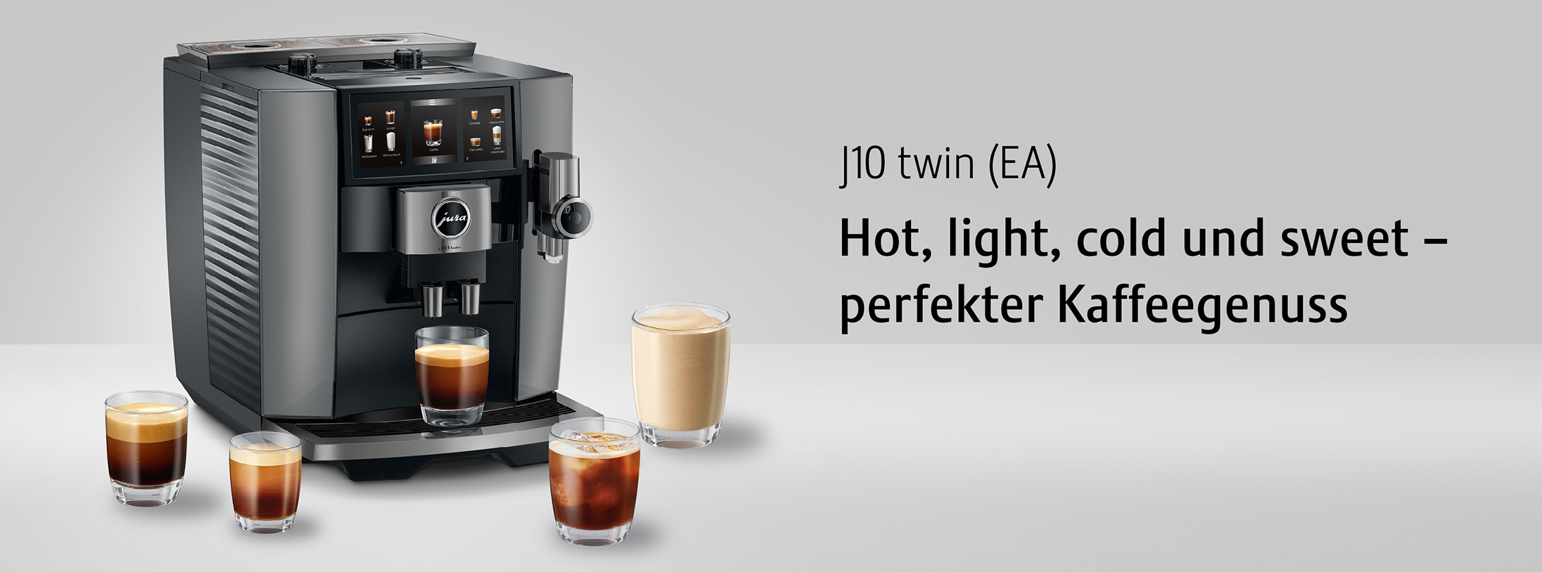 Kaffeemaschine, Espressomaschine, Brühautomat, Hochglanz, Tassenset