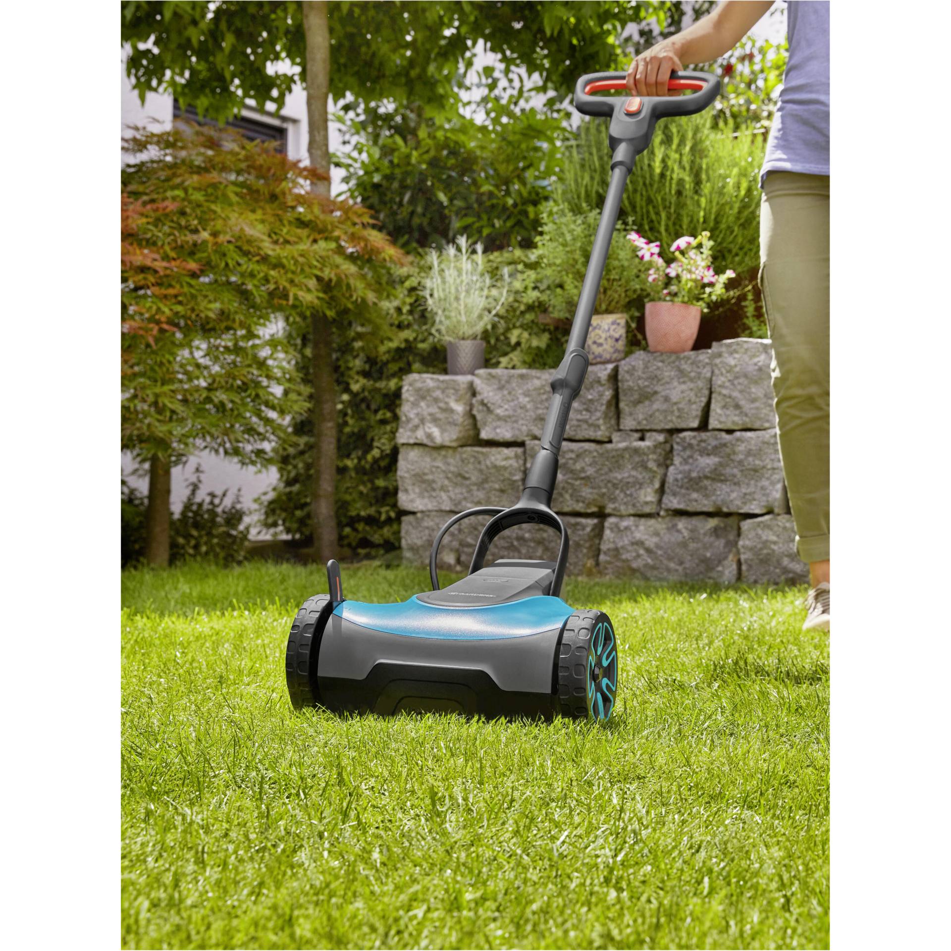 Gras, Rasen, Gerät, Rasenmäher, Schuh