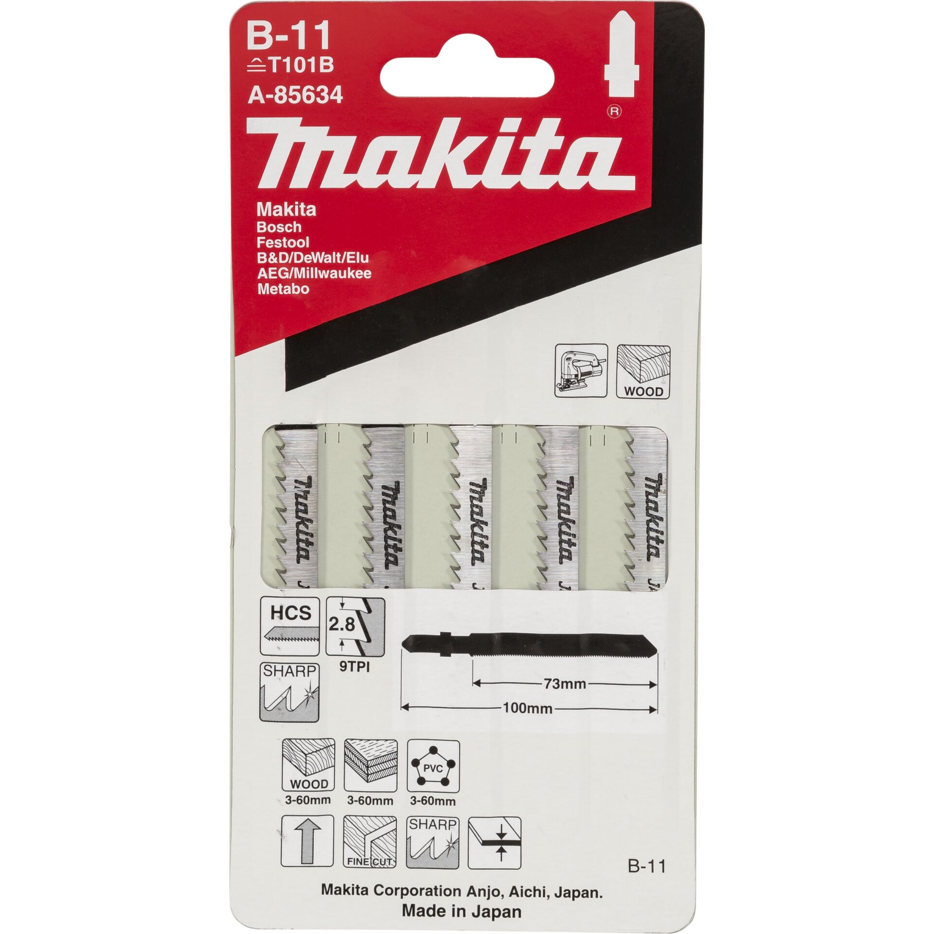 Makita A-85634  Stichsägeblatt B-11