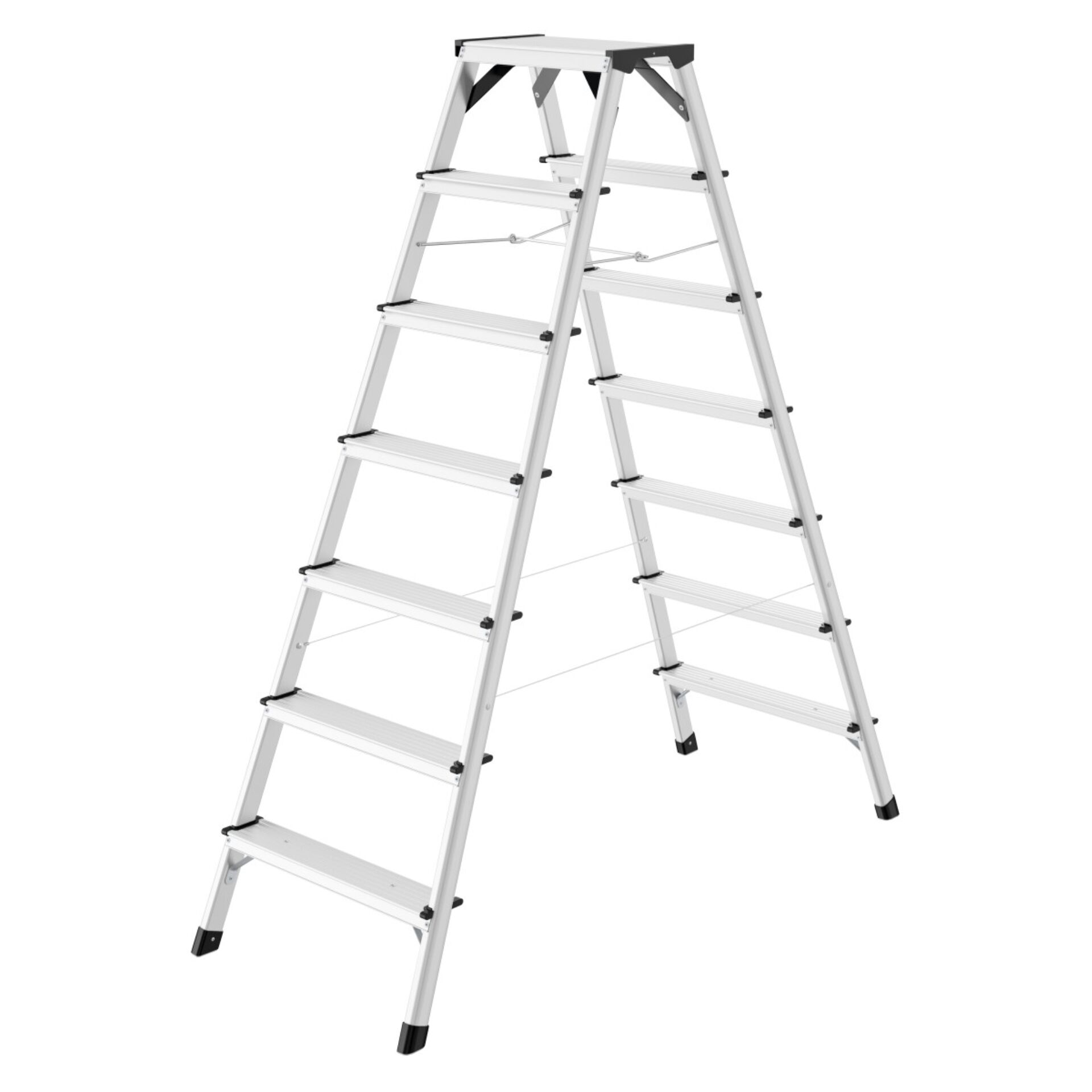 leiter, tragbar, doppelselbst, paret, aluminium