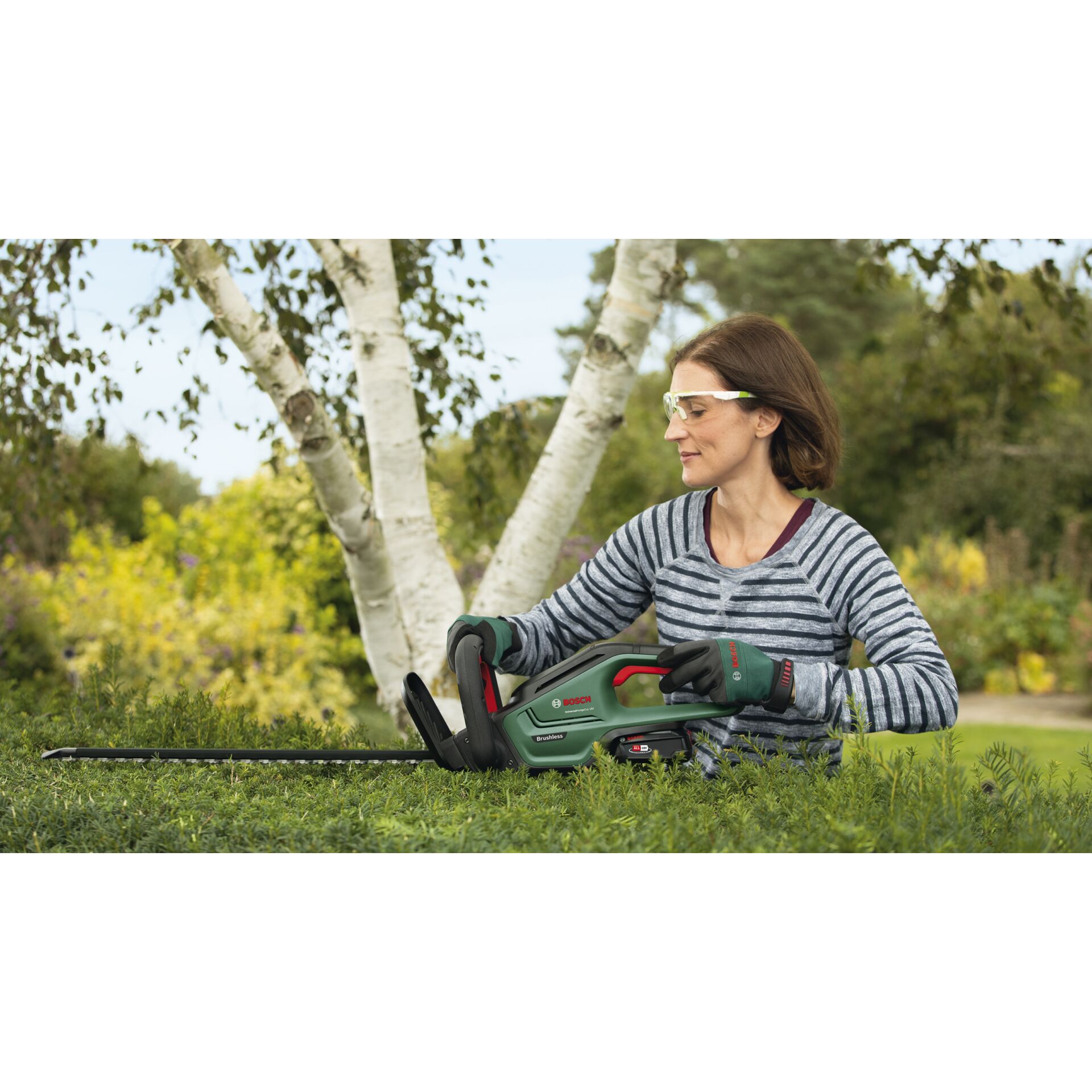 Gras, Rasen, Handschuh, Gerät, Person