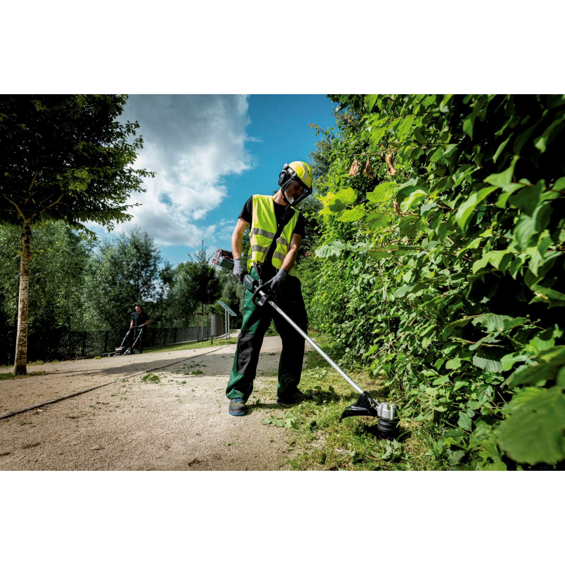 Gras, Rasen, Gerät, Handschuh, Person