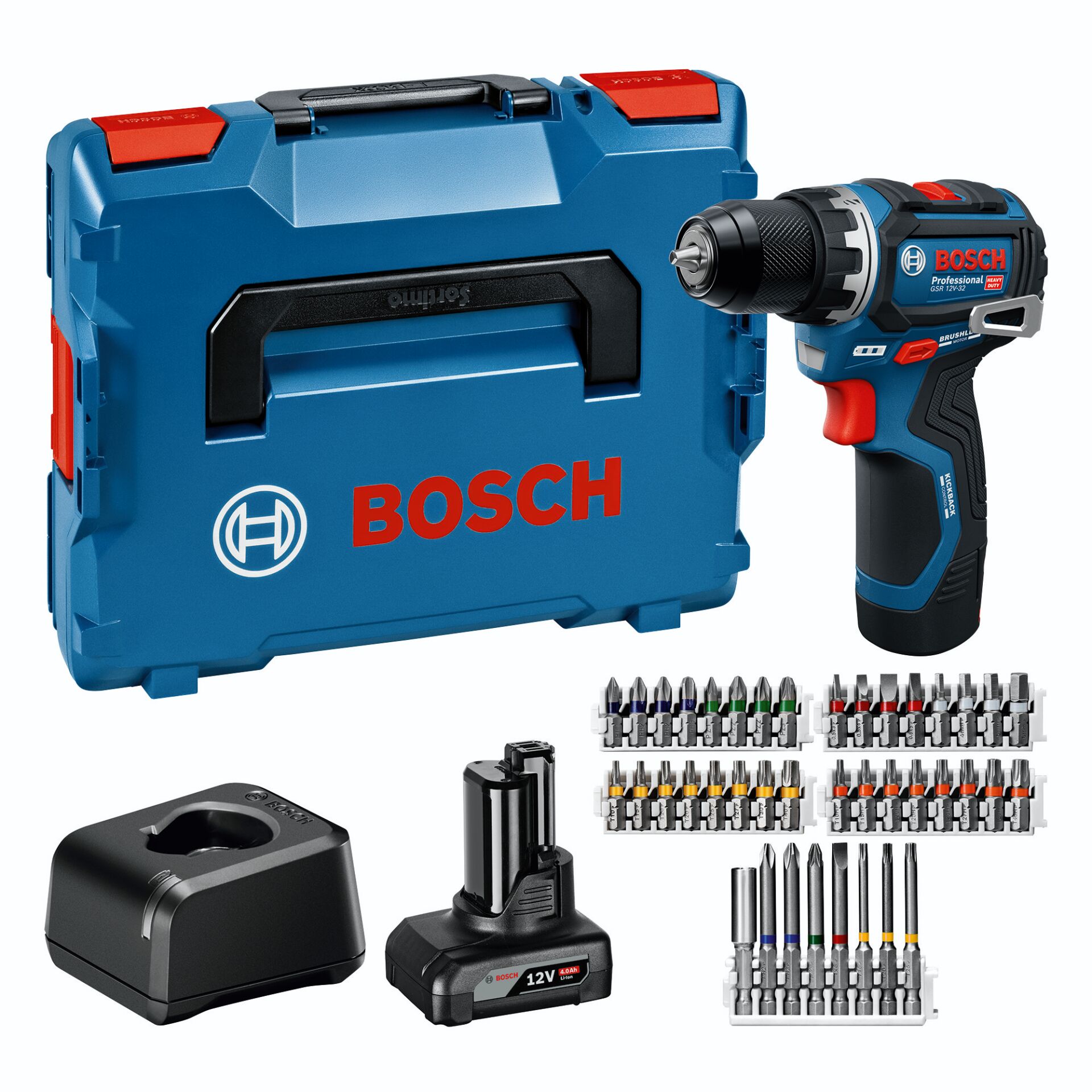 Bohrmaschine, Akkuschrauber, Werkzeugkasten, Satzbohrer, BOSCH