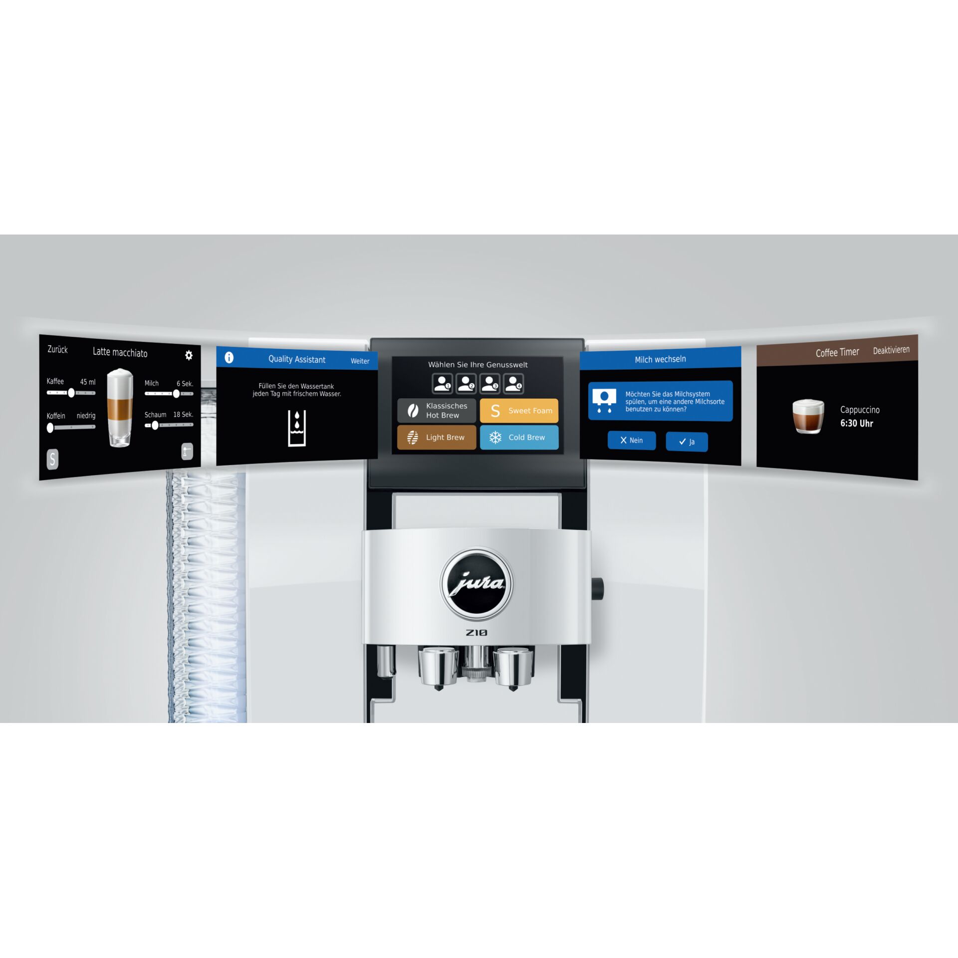 Espressomaschine, Kaffeemaschine, Touchscreen, Milchschaum-System, Jura Z10/i0