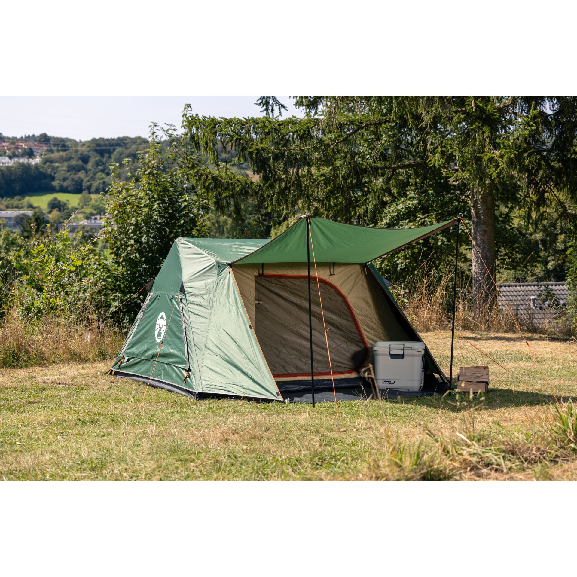 Zelt, Draußen, Campen, Kiste, Zelt in den Bergen