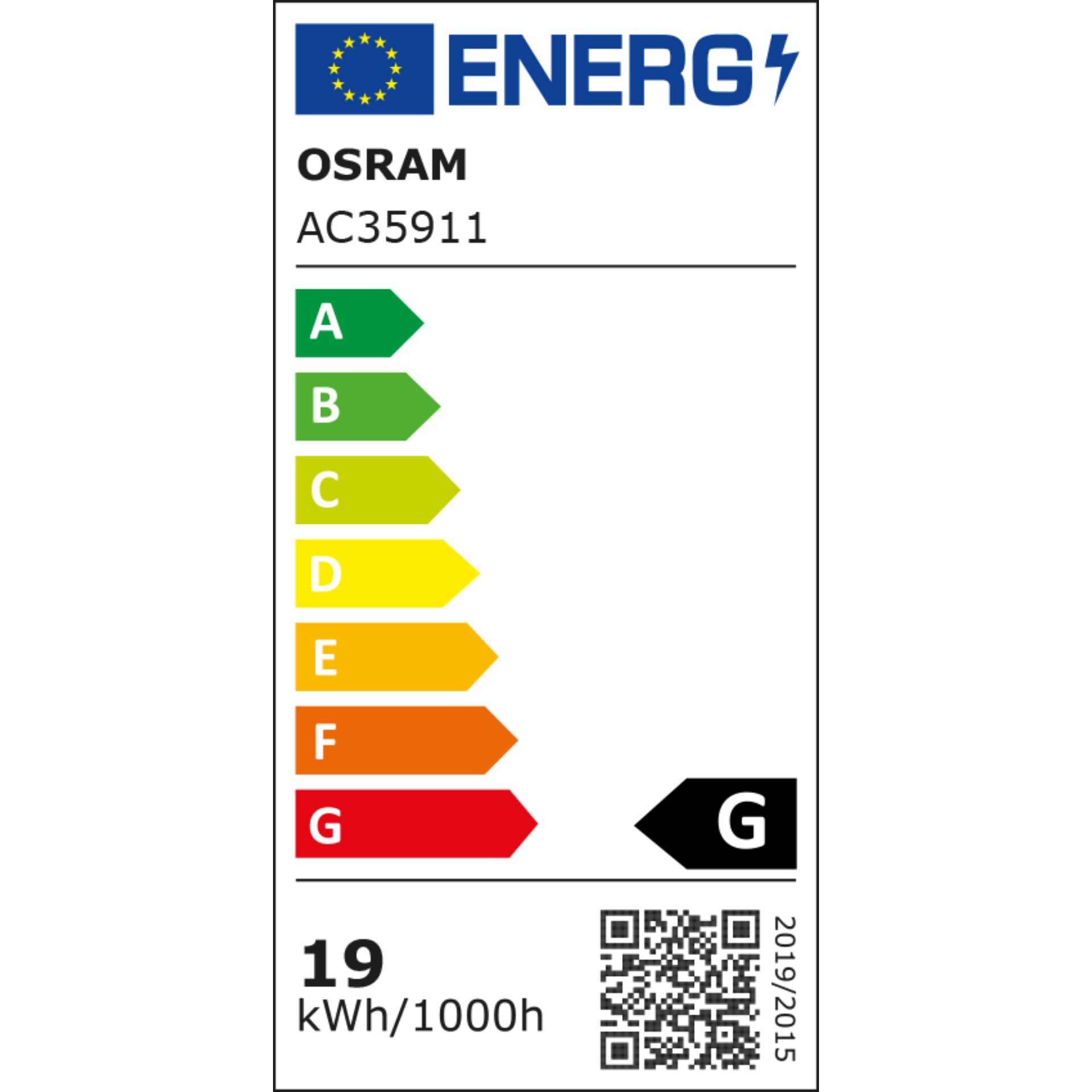 energieeffizienz, AC35911, kwh/1000h, qr-code, energielabel