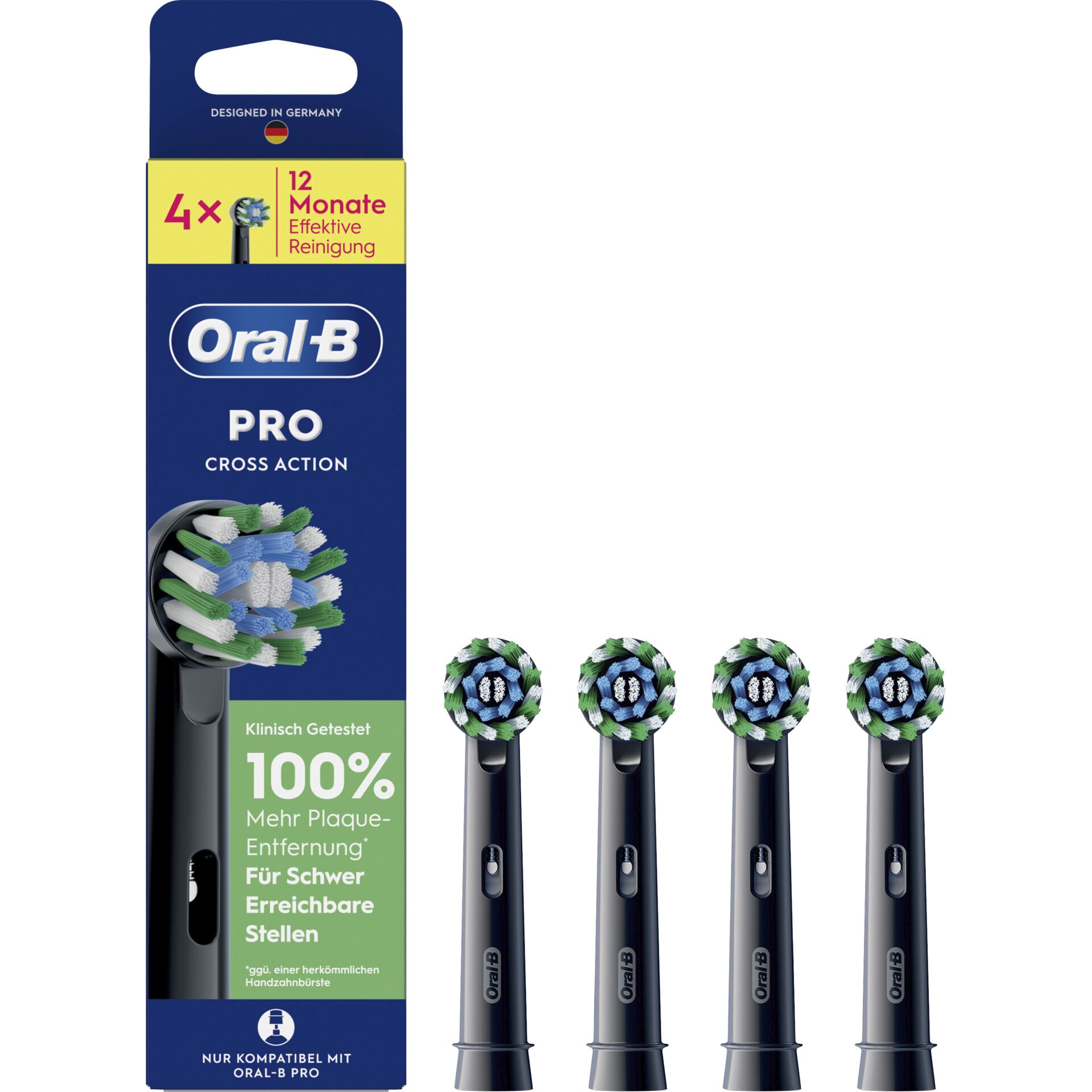 Zahnputzaufsatz, Schallzahnbürstenkopf, Oral-B Pro, Pro Cross Action, Köpfe