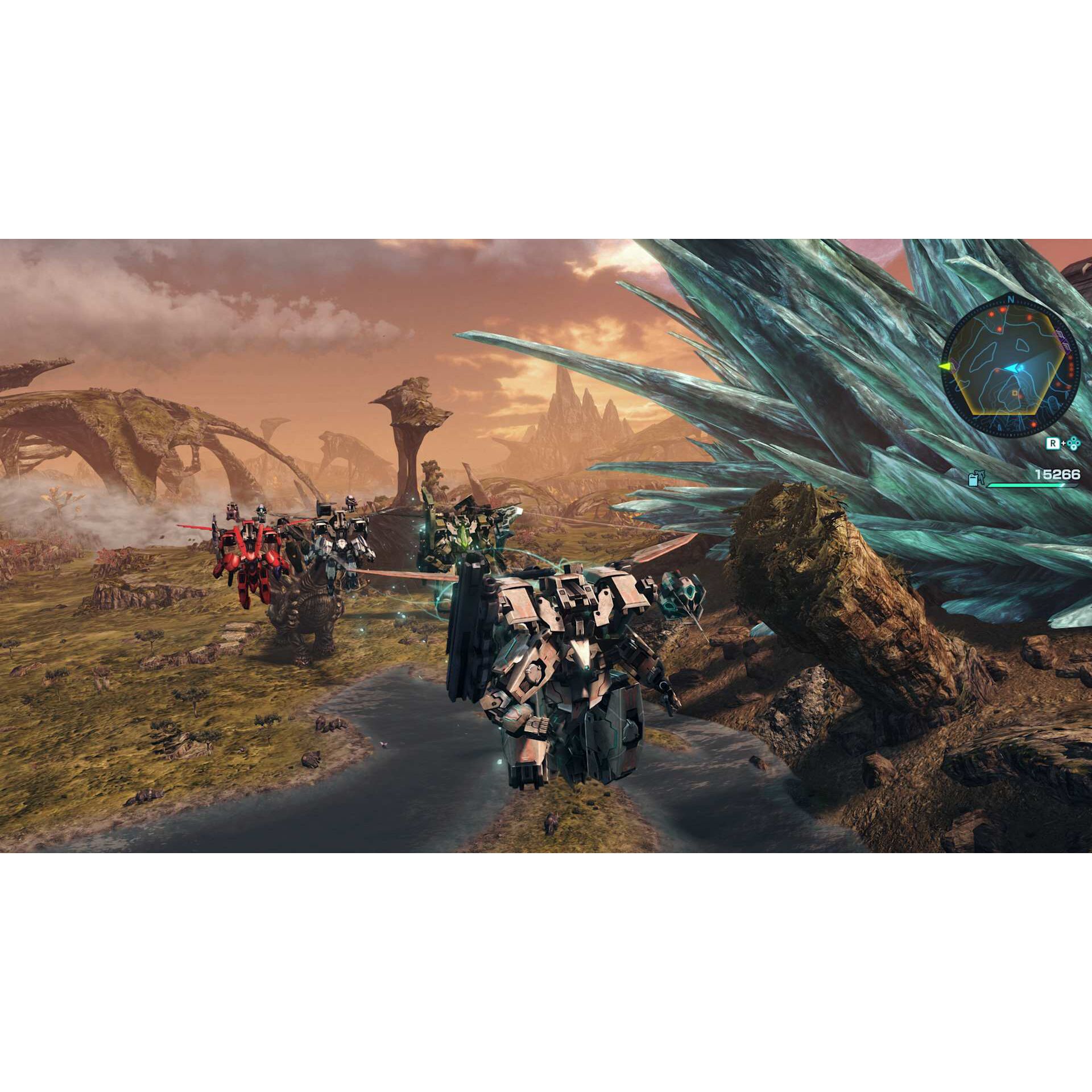 Mech, Roboter, Kampf, Alien-Landschaft, Kristallbildung