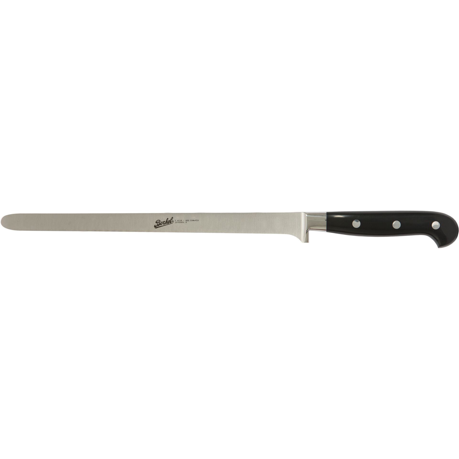 Küchenmesser, Langmesser, Stahlklinge, Schwarz-Griff, Herdenmesser