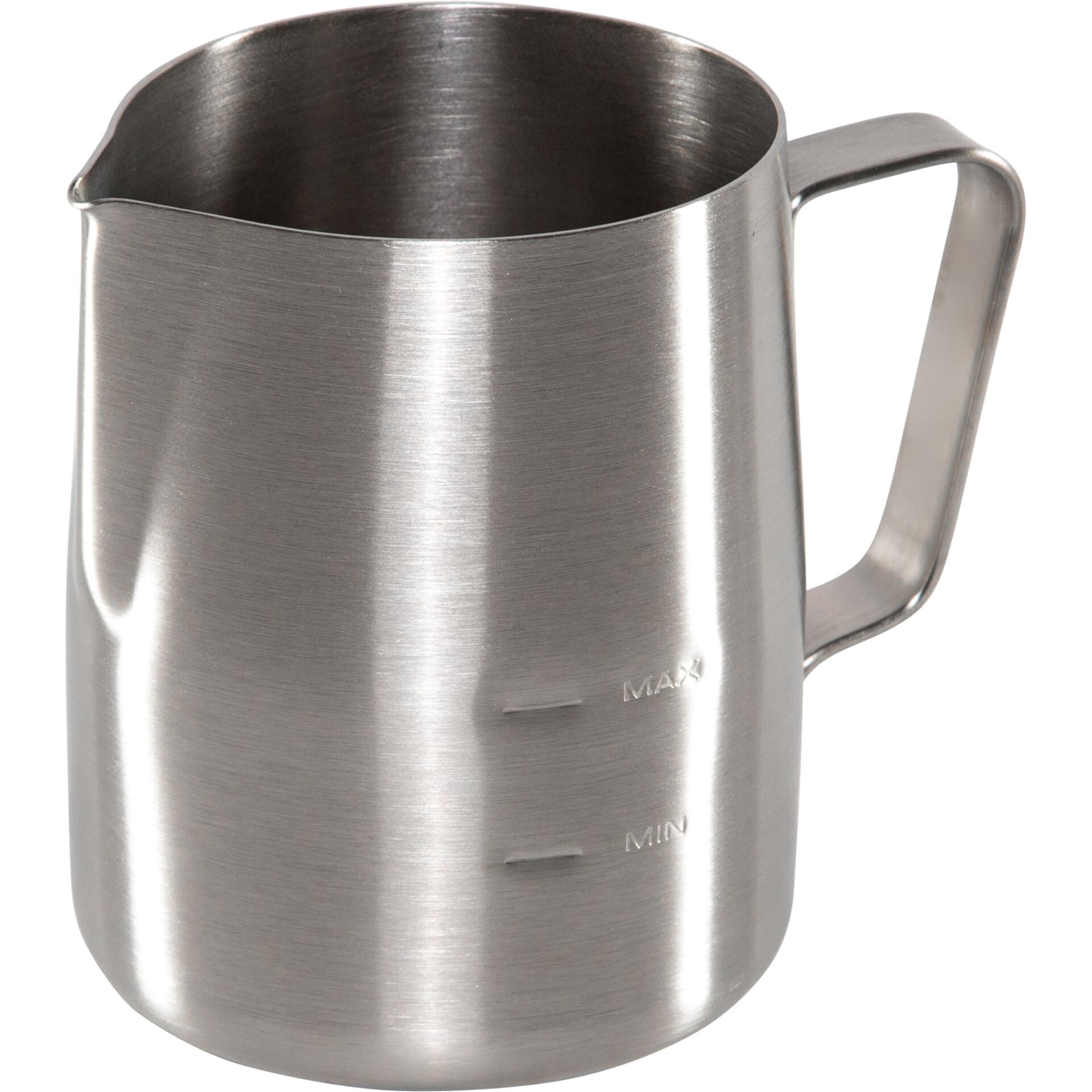 Kaffee Milchkännchen, Stahl, Edelstahl, Messbecher, Spitzendeckel?