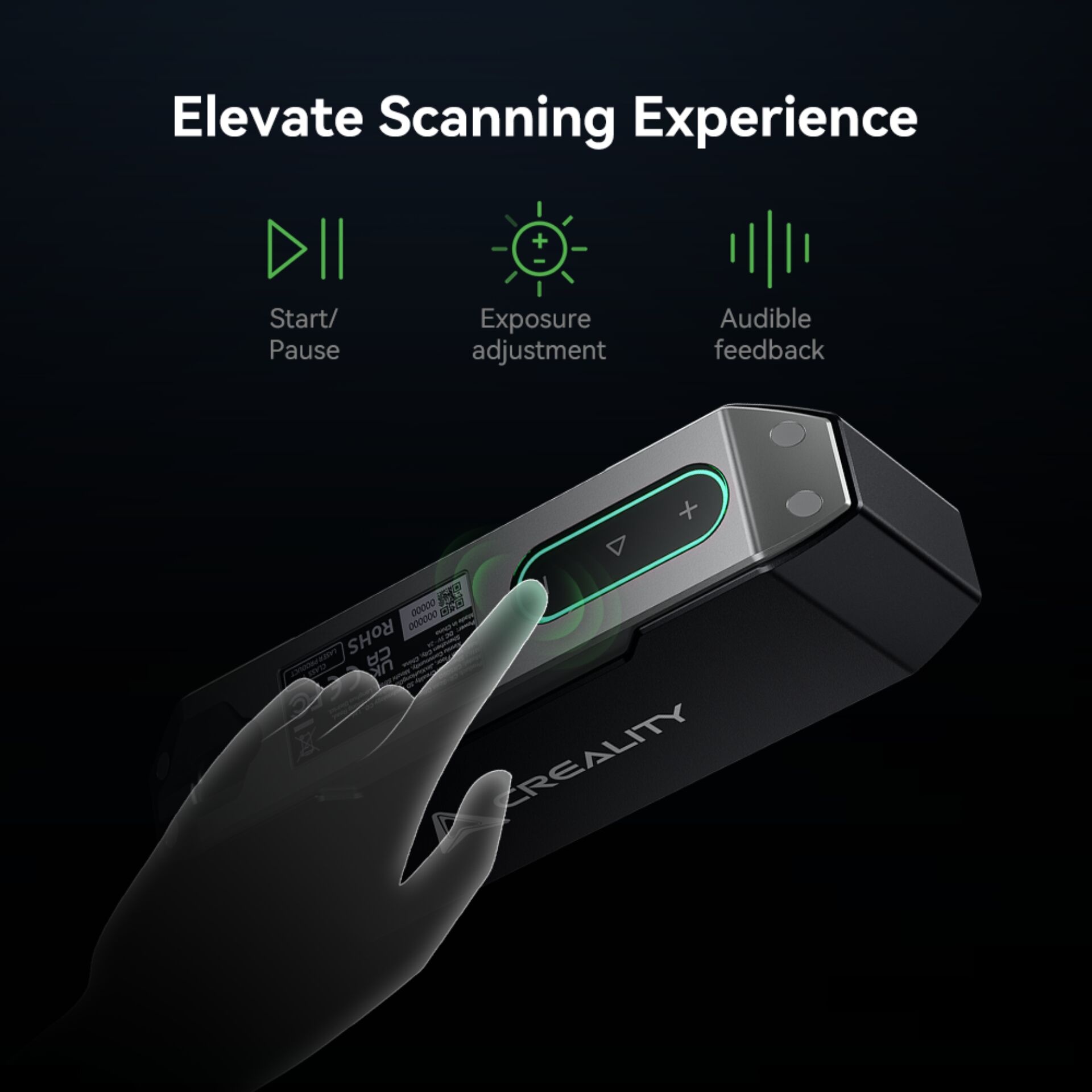 handheld device, touch control, green glow, begins/starts, panel