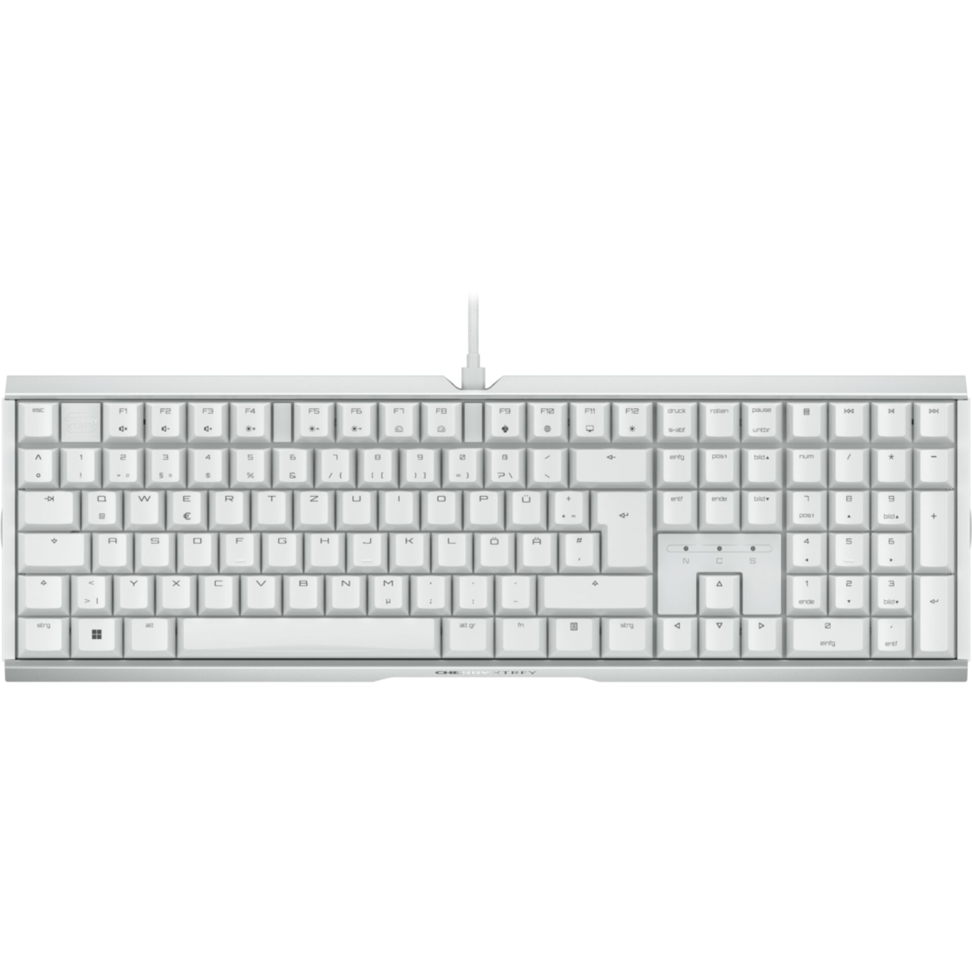 keyboard, white, wired, full-size, USB