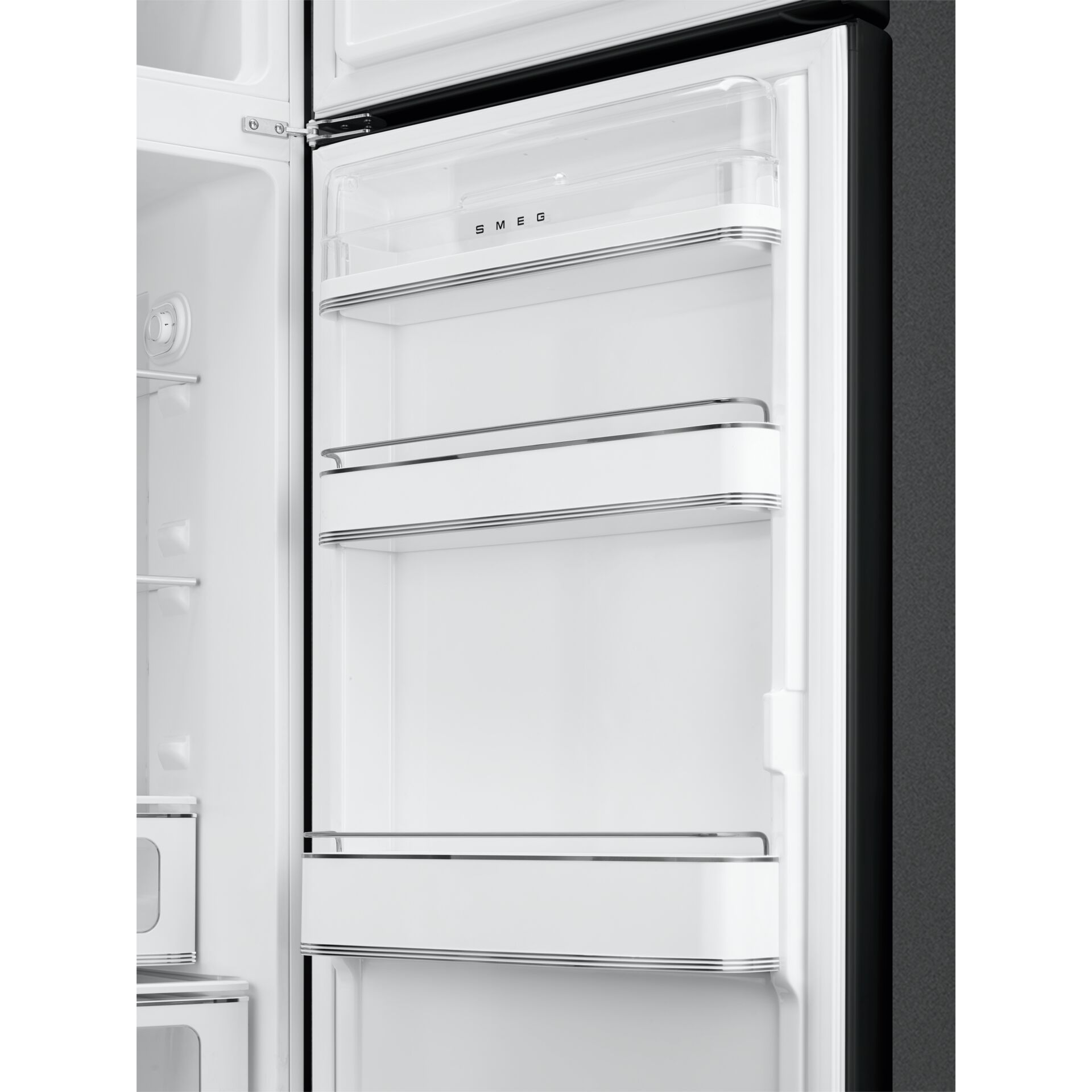 kühlschrank, einbau-kühlschrank, stern-finish, schwarz-weiß, fächer-beschichtung