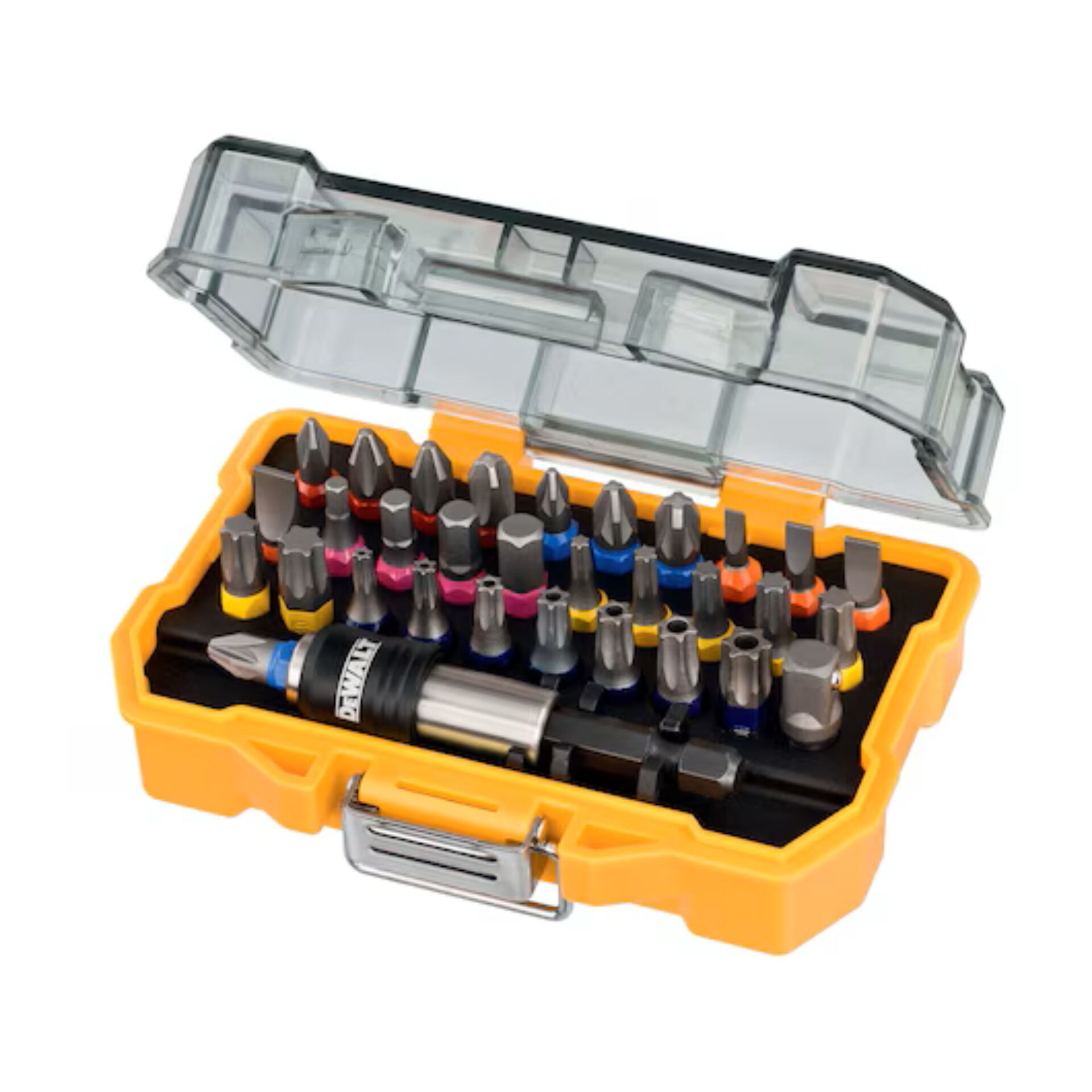 werkzeugkasten, bitset, präzision, torx, DEWALT, werkzeugkoffer, bits, schraubendreher, hülsen, werkzeugset, Schraubensatz, Bit-Set, Koffer?, Bitaufbewahrung?, Schraubenkopf