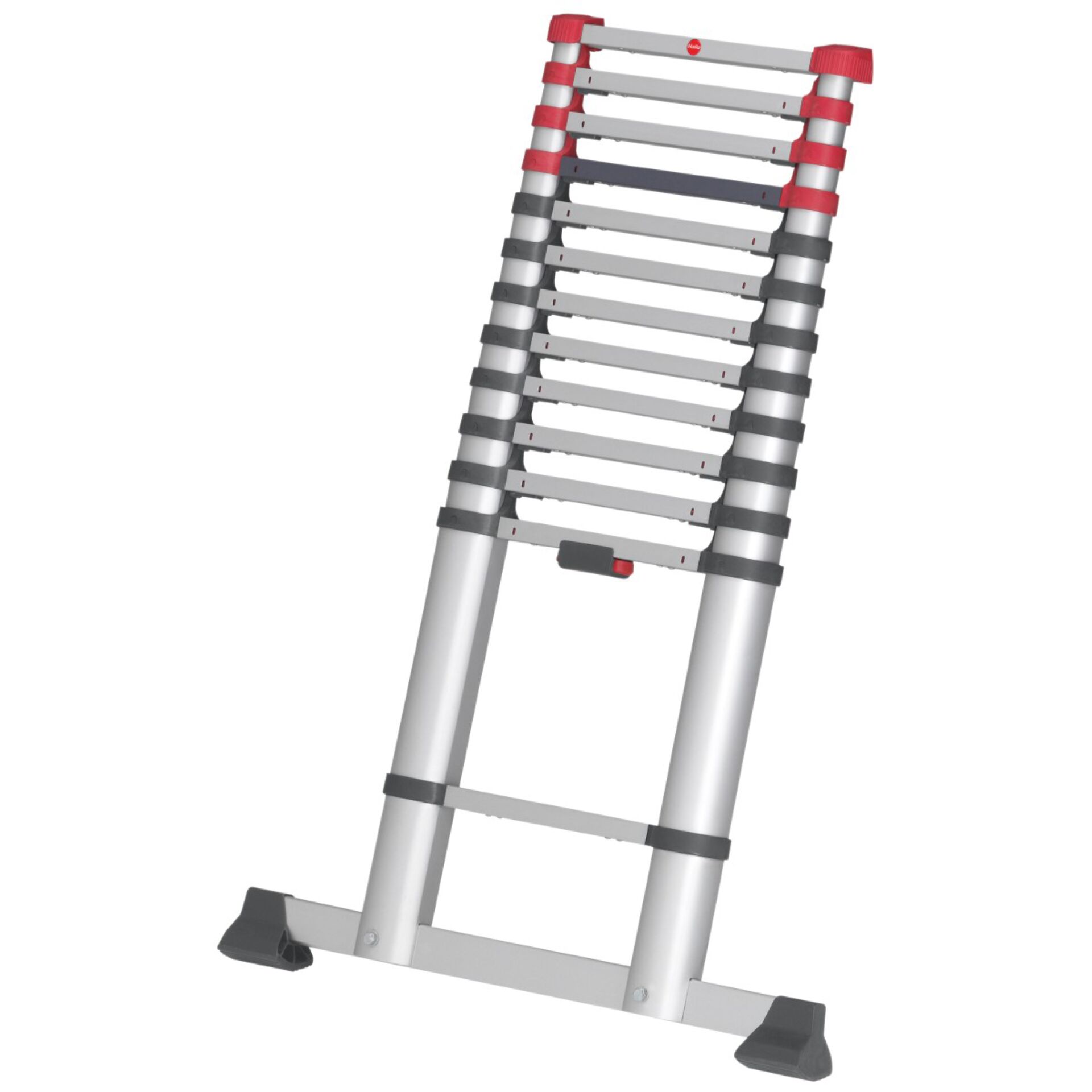 Teleskopleiter, Faltleiter, Aluminium, Skidetransparent, Verstellbare Leiter
